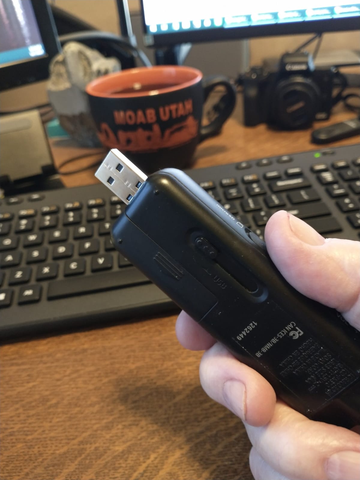 Sony ICD-PX370 Mono Digital Voice Recorder with Built-In USB Voice Recorder,black customer photo 2