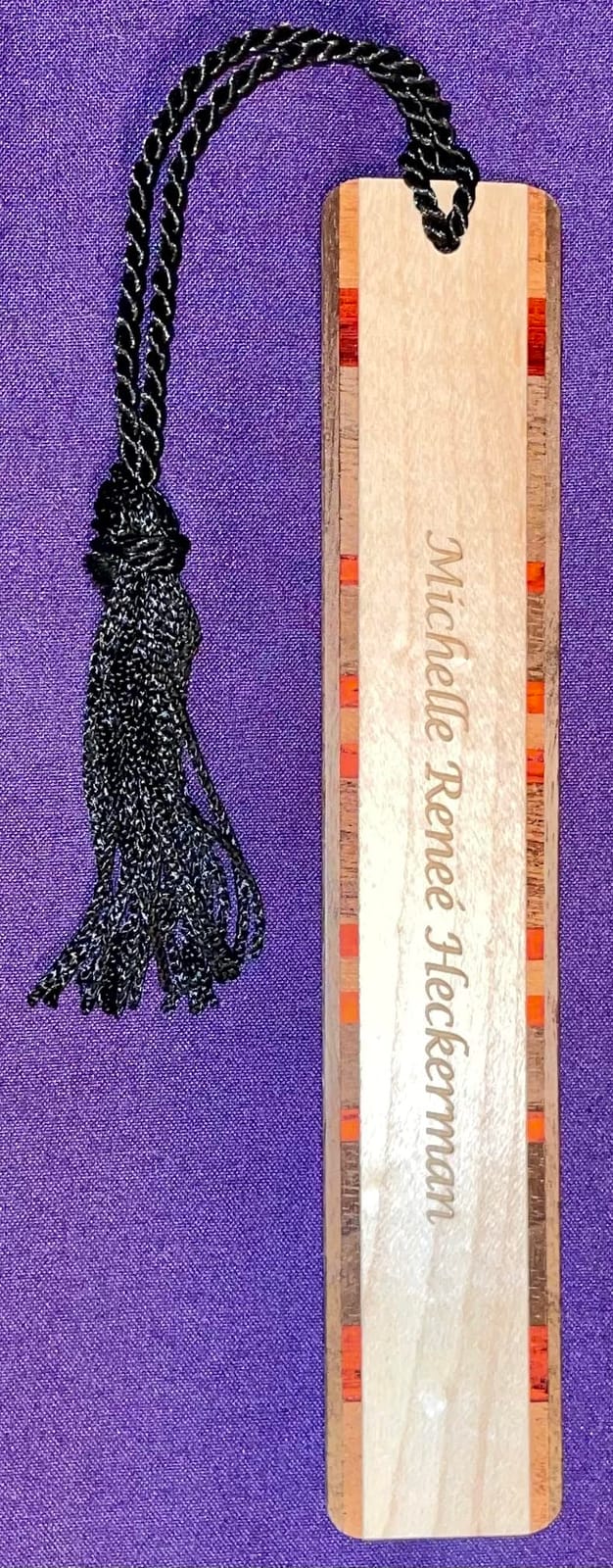 Japanese Sakura Cherry Blossom Wooden Bookmark, Personalized, Made in USA customer photo 1