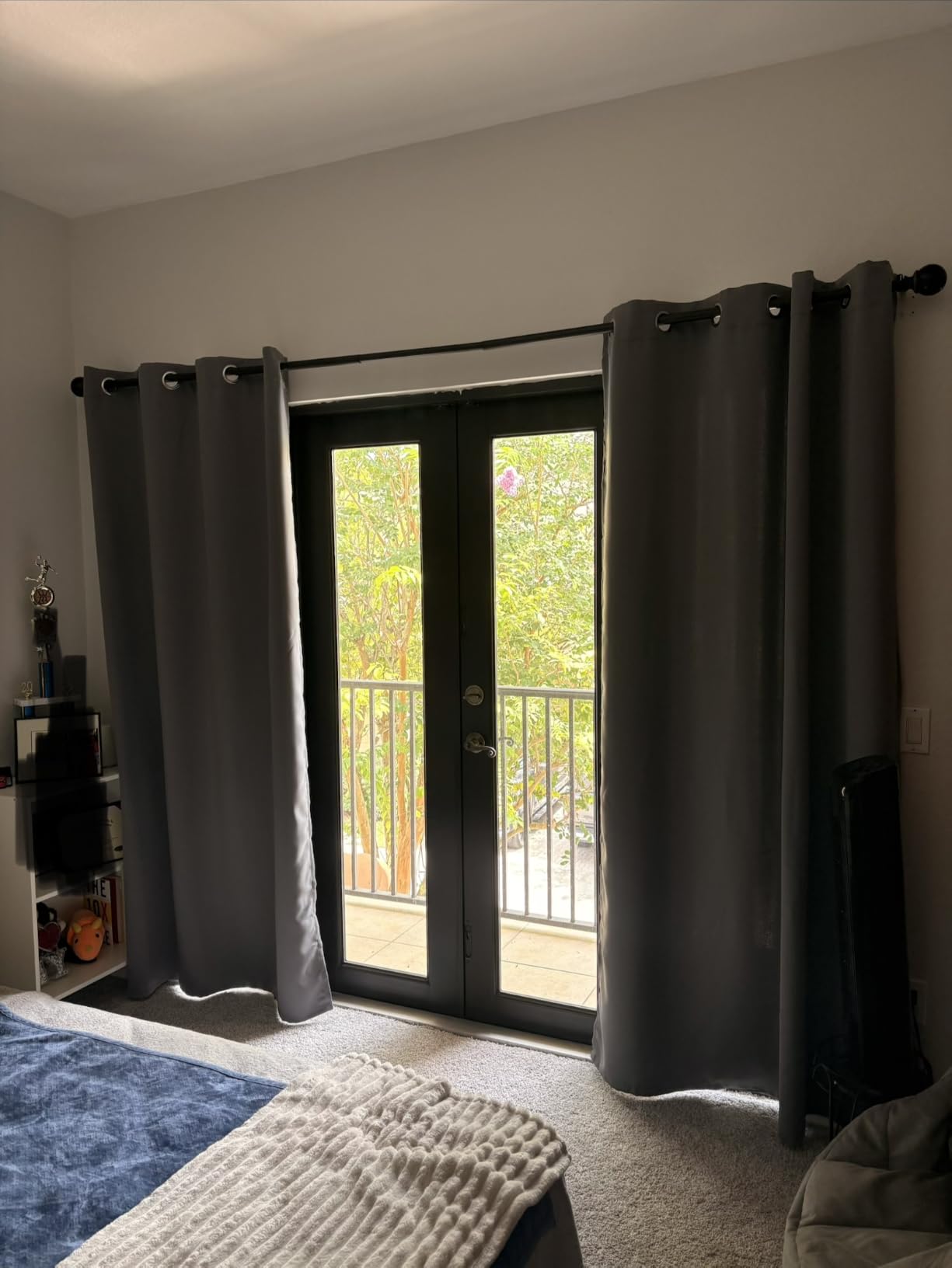 Yakamok Grey Room Darkening Curtains 52x84 inch Gray Grommet-Living Room customer photo 2