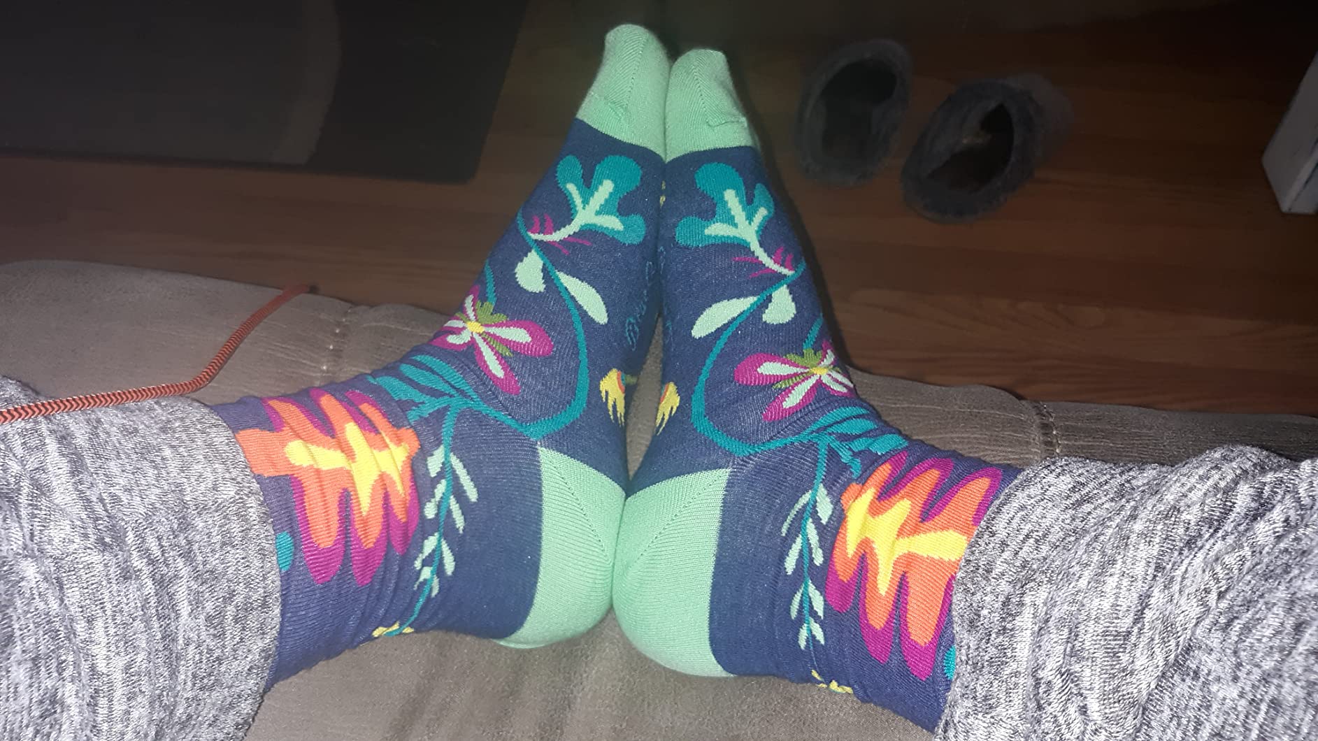 Hi. I Don't Care Crew Socks customer photo 1