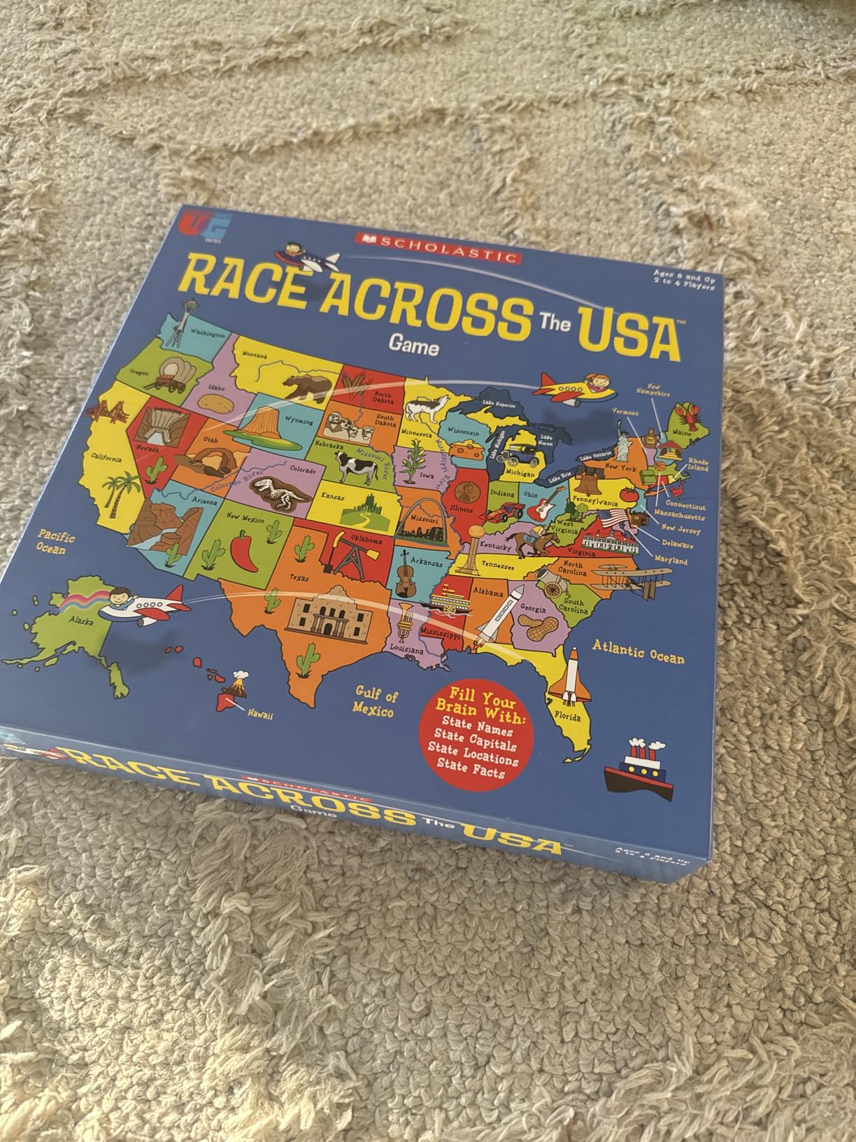 University Games, Scholastic Race Across the USA Board Game , Geography Learning Game for Kids and Families, for 2 to 4 Players Ages 8 and Up customer photo 2
