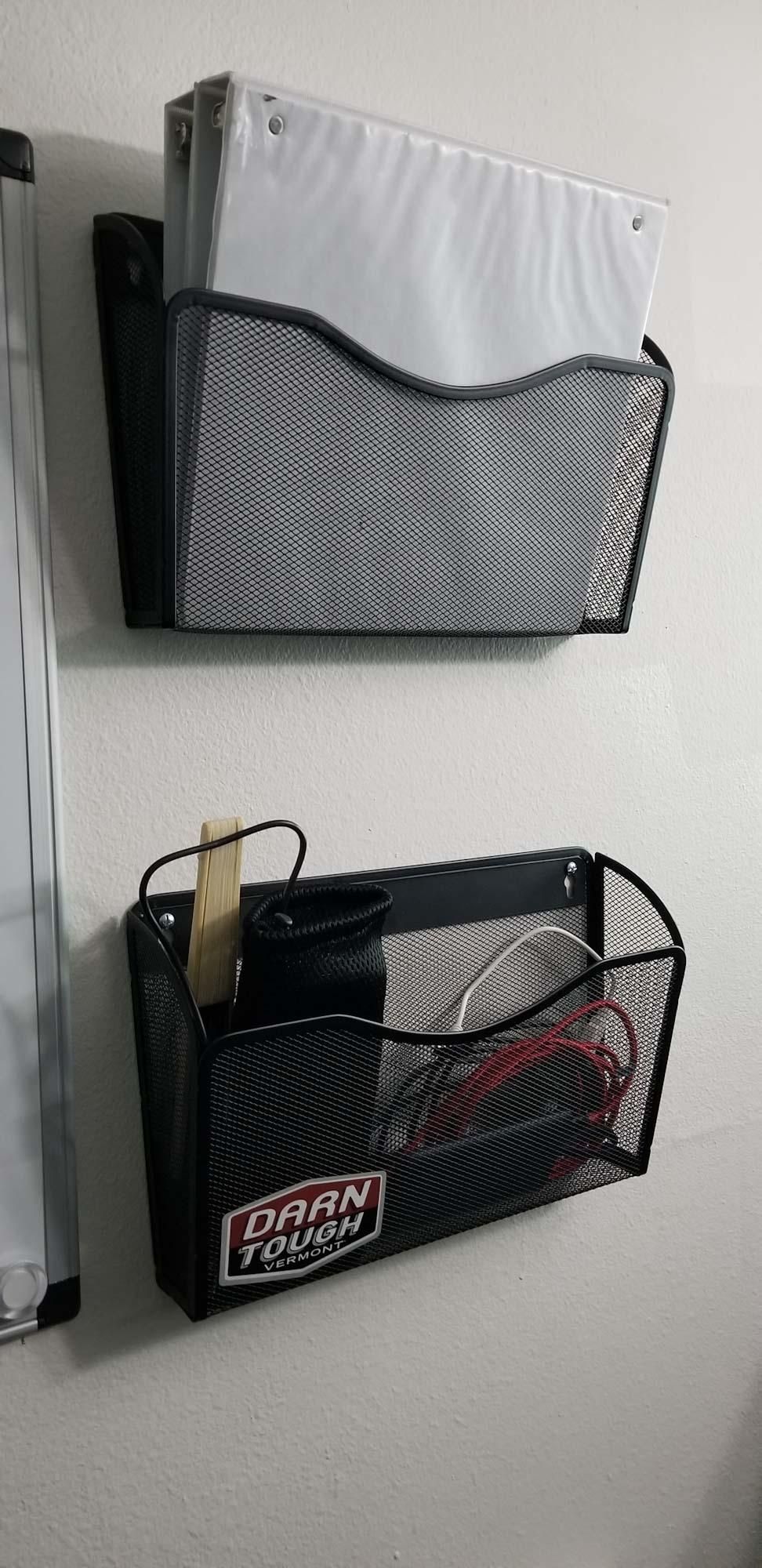 samstar 6 Pack Mesh Wall Mounted File Holder Metal Wall File Pocket Mail Organizer for Office/Home(with Label Panel) customer photo 2