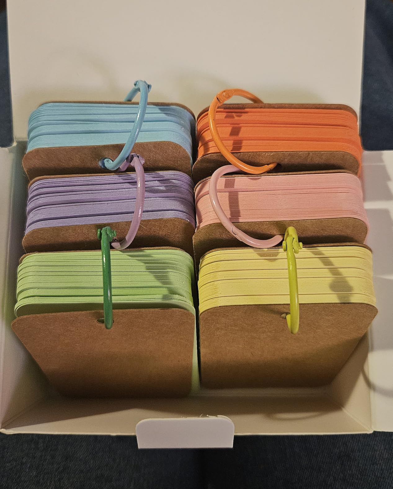Koogel 300PCS Flash Cards with Ring, Colored Index Cards, 2.2 x 3.5 Inch customer photo 2