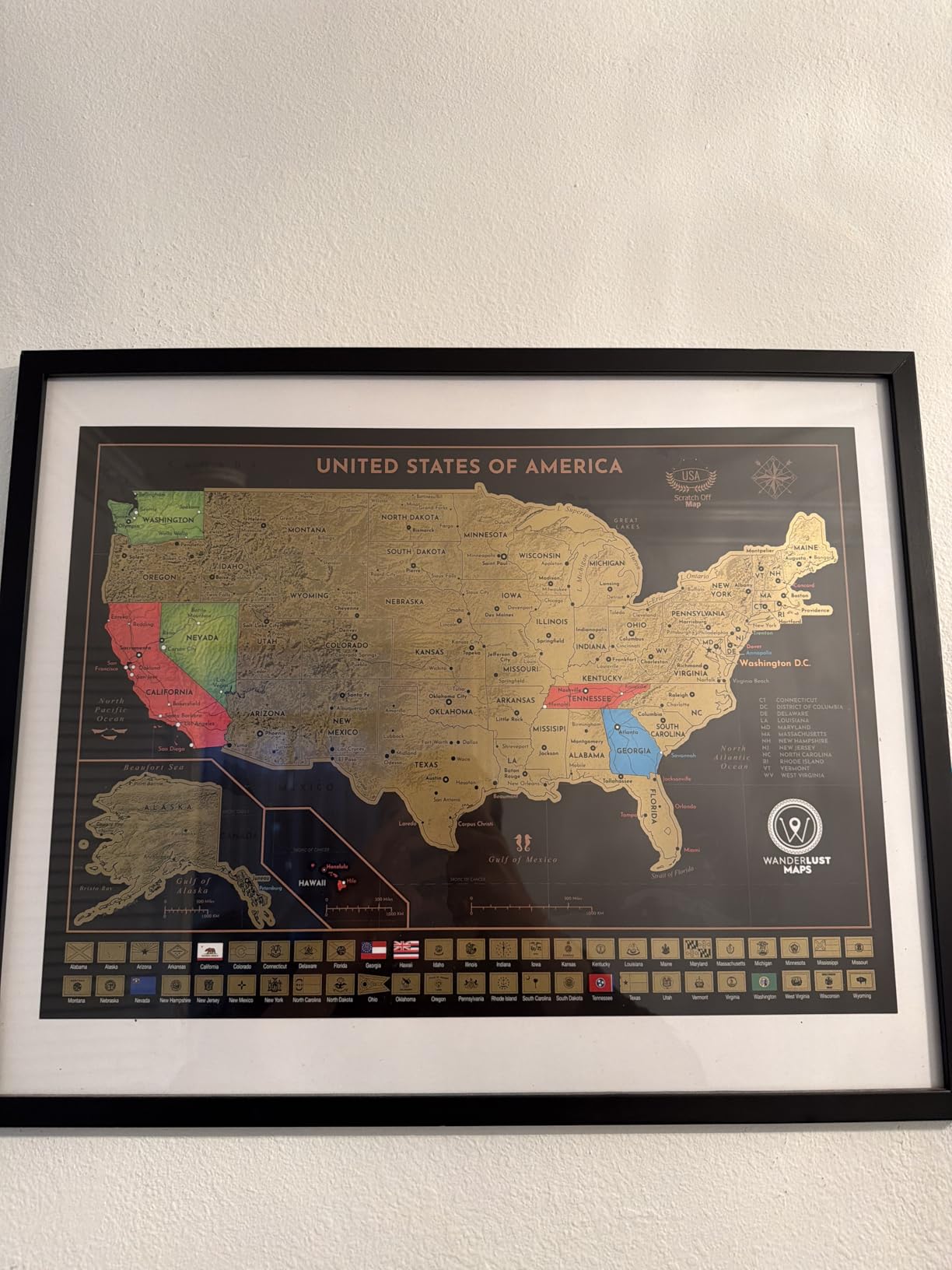 Two Scratch-Off Maps: World Map 17x24