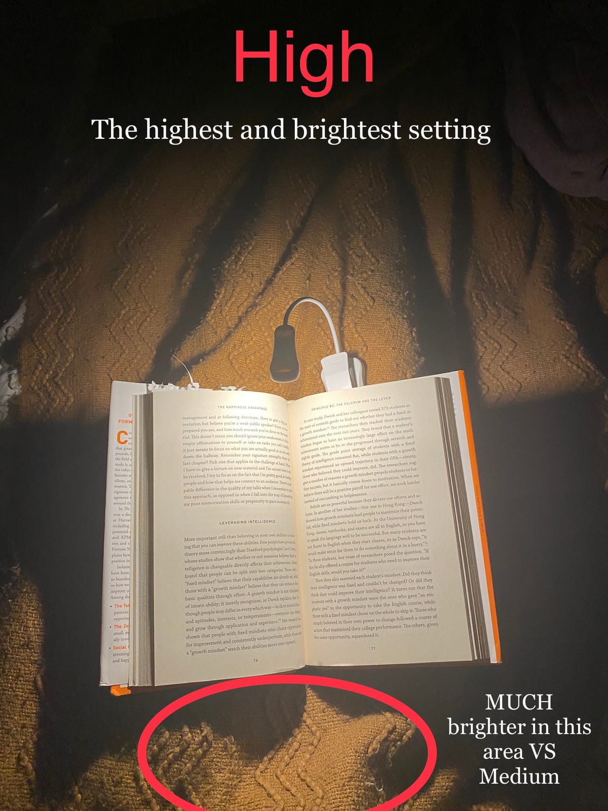 Vekkia 3000K Warm LED Rechargeable Book Light(Elegant White) customer photo 2