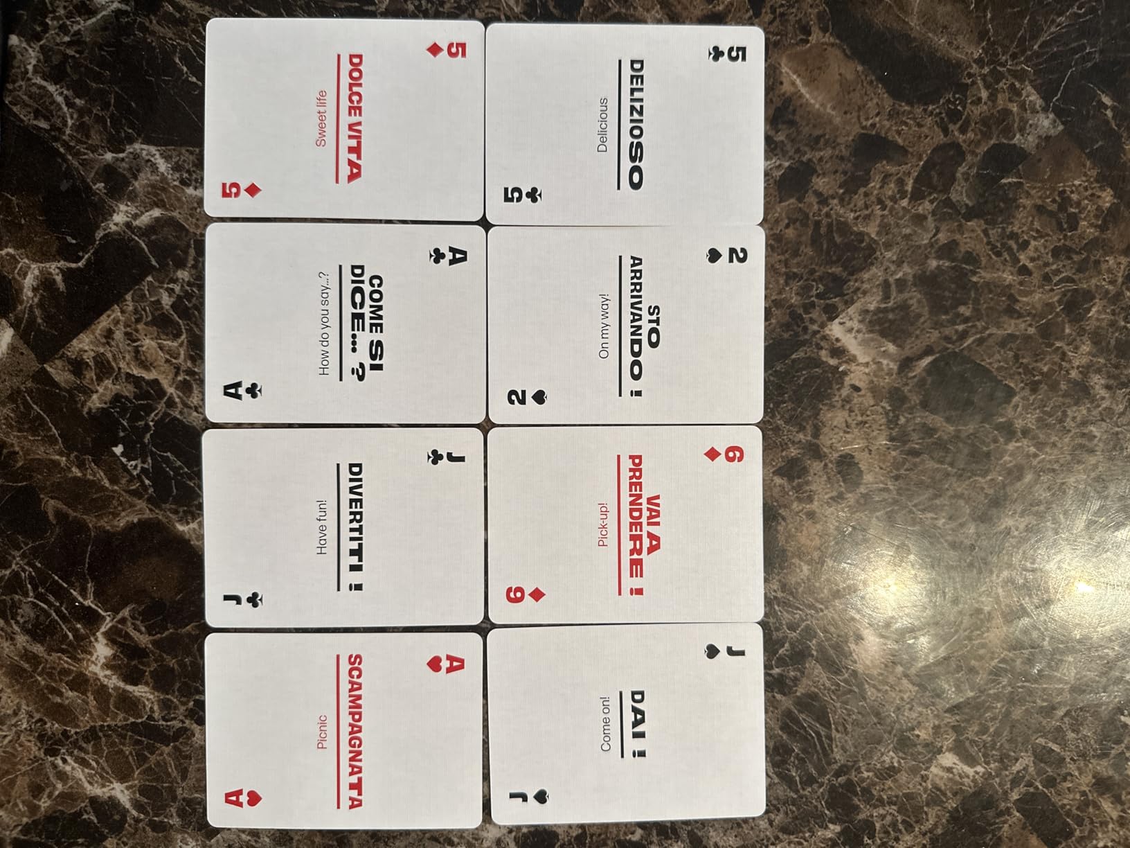Lingo Italian Playing Cards | Italian Heritage & Language Learning Flashcards for Adults | 52 Phrases with Pronunciation | Fun Gift for Families & Travelers customer photo 1