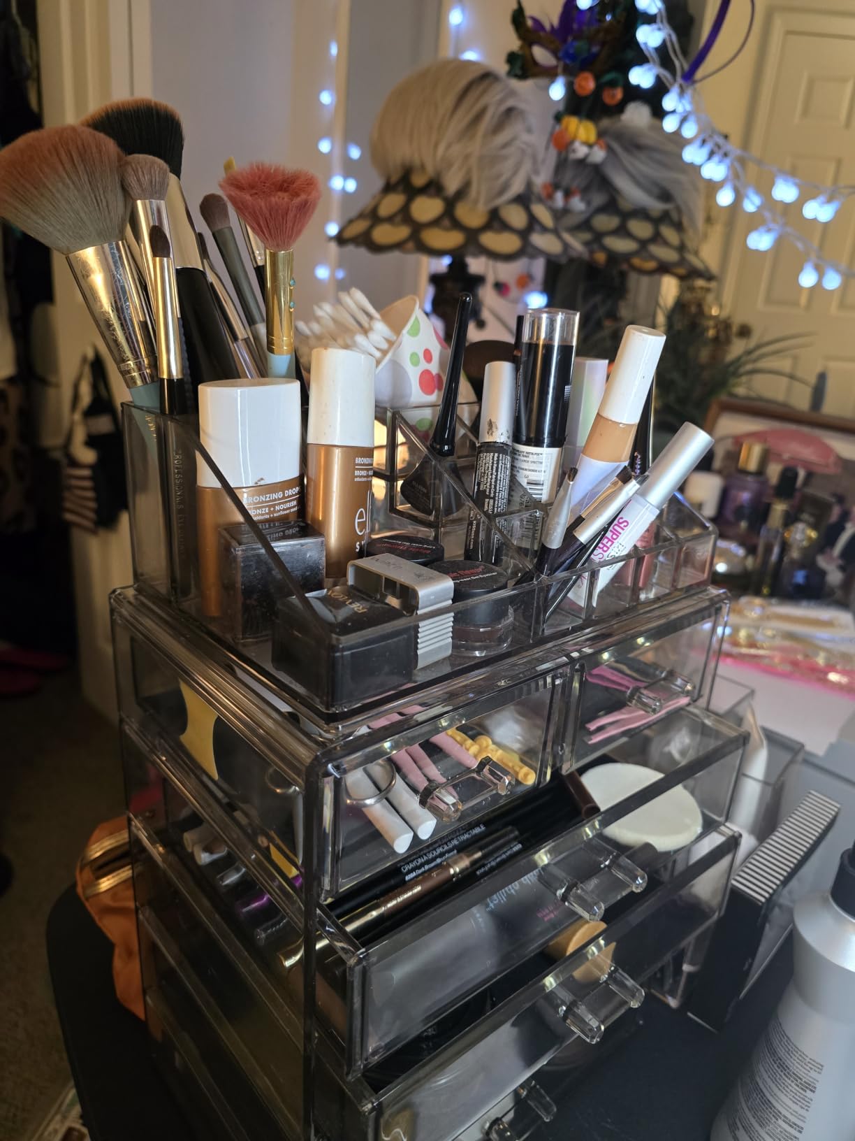 Sorbus Makeup Organizer, 7-Drawer Acrylic 2-Piece Set (Bronze Glow) customer photo 1