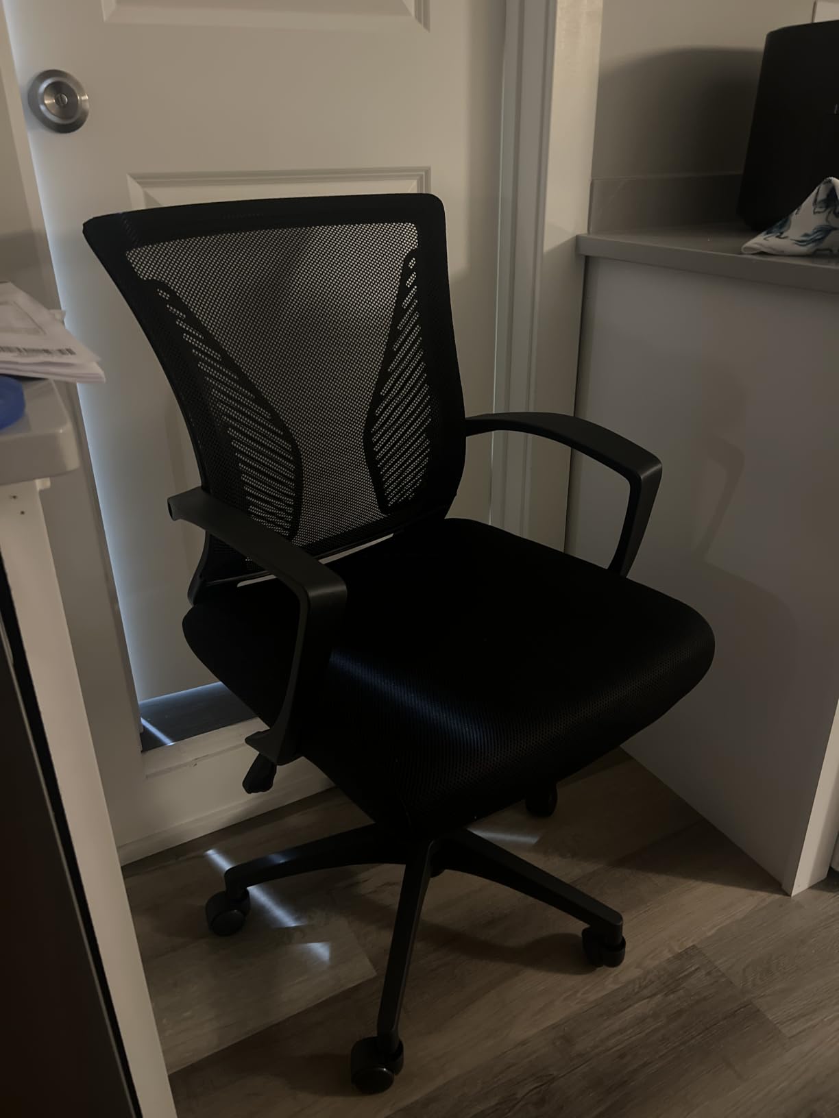 Furmax Office Chair,Ergonomic Computer Desk Mesh Chair,Lumbar Support,Black customer photo 1