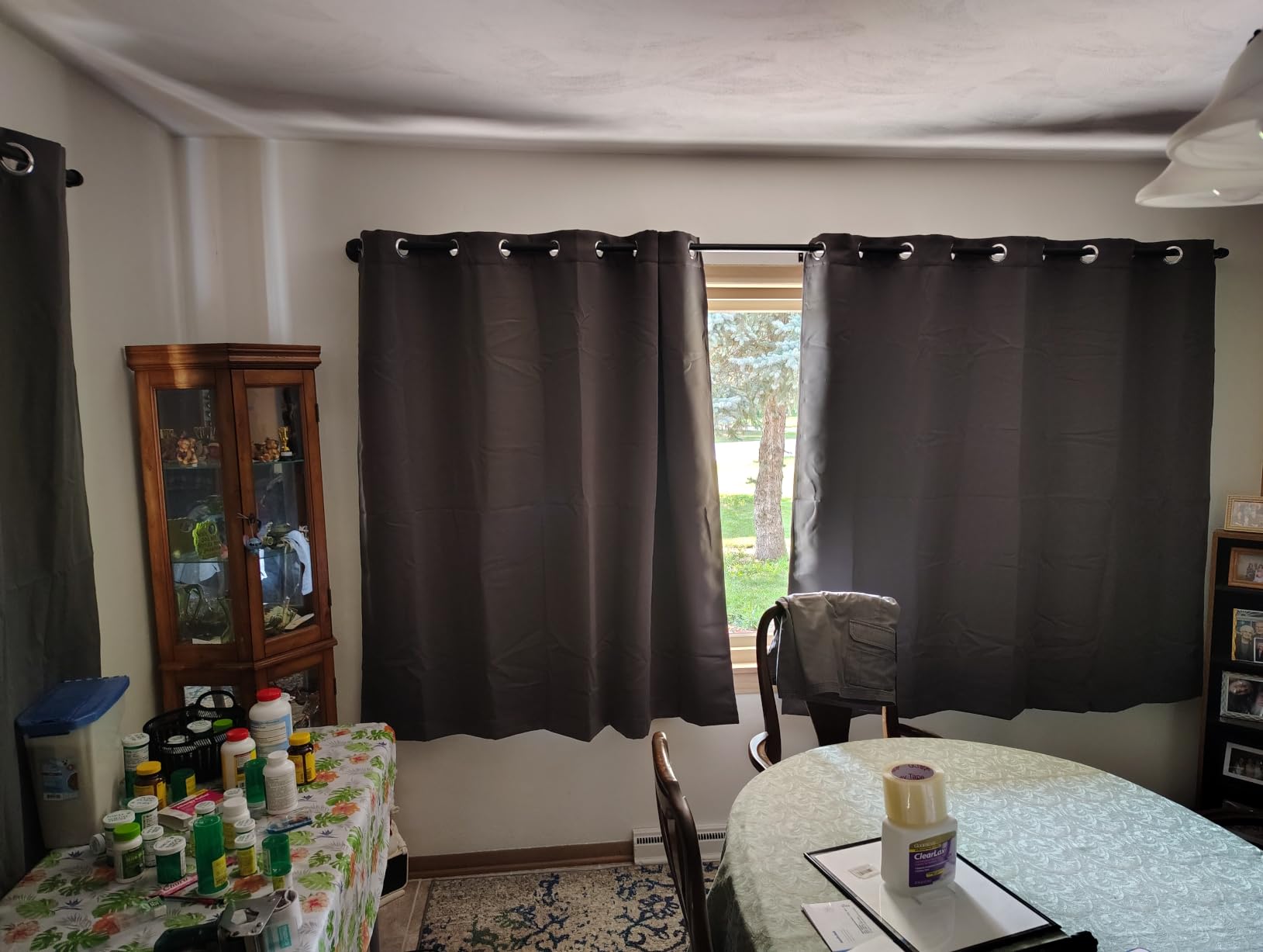 NICETOWN Grey Full Shade Curtain Panels for Dining Room 52x84 in 2 Panels customer photo 2