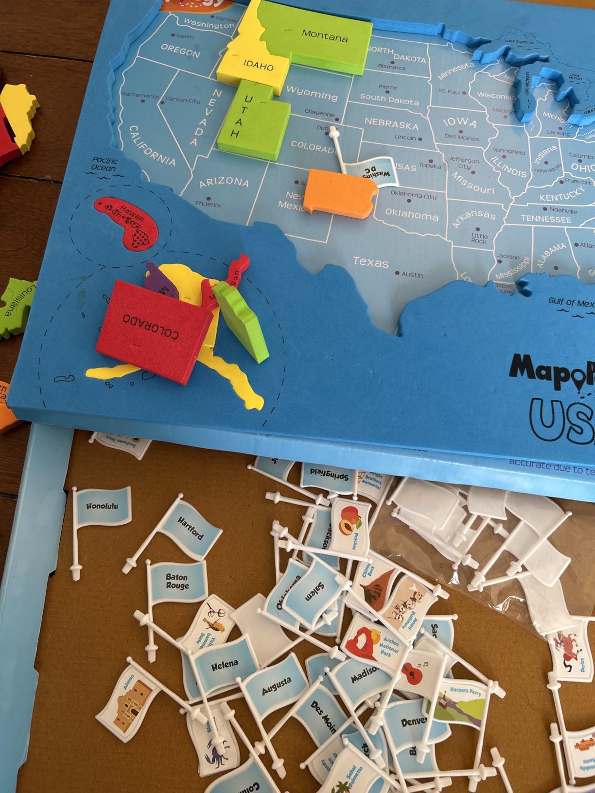 Imagimake Mapology USA Map Jigsaw Puzzle, Learn States, Capitals with Flags customer photo 1