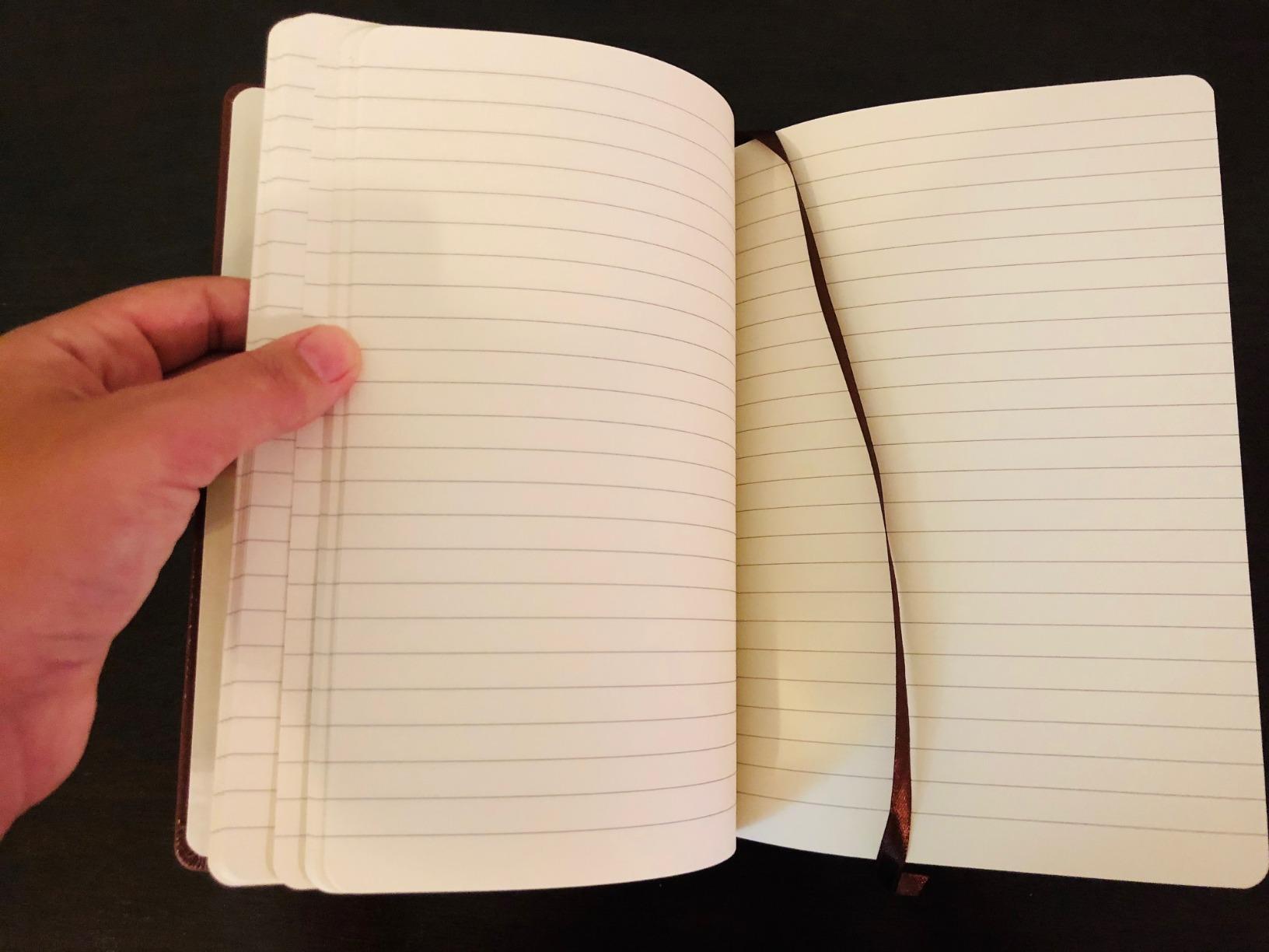 BEECHMORE BOOKS A5 5x8 Lined Leather Journal For Men, 120 GSM with Gift Box customer photo 1