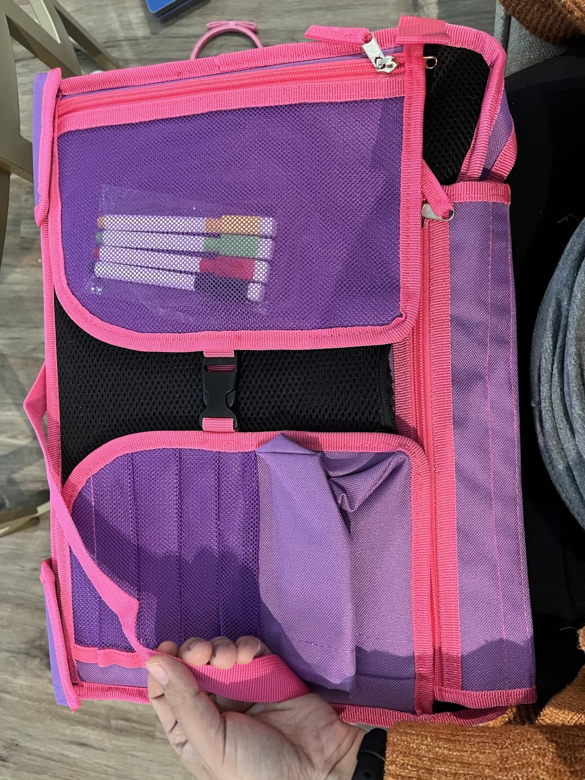 ECOFANTASY Kids Travel Tray - Toddler Car Seat Tray & Lap Desk - Pink customer photo 2