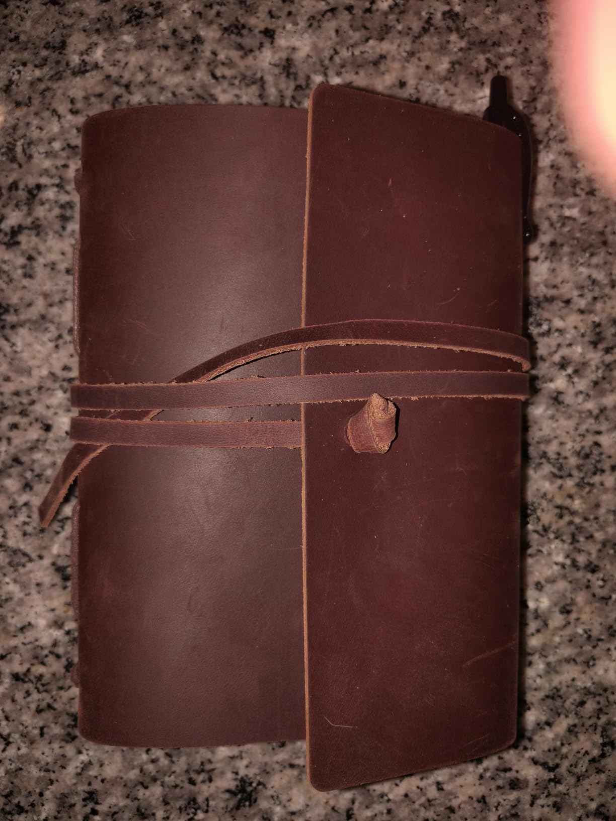 Leather Journal Notebook for Men & Women,A5 Size Diary,6.2x8.5 Inch, Vintage Style Personalized Journal for Gift,Genuine Leather Bound Notepad for Travel Journal to Write,240 lined Pages,Rustic Brown customer photo 2