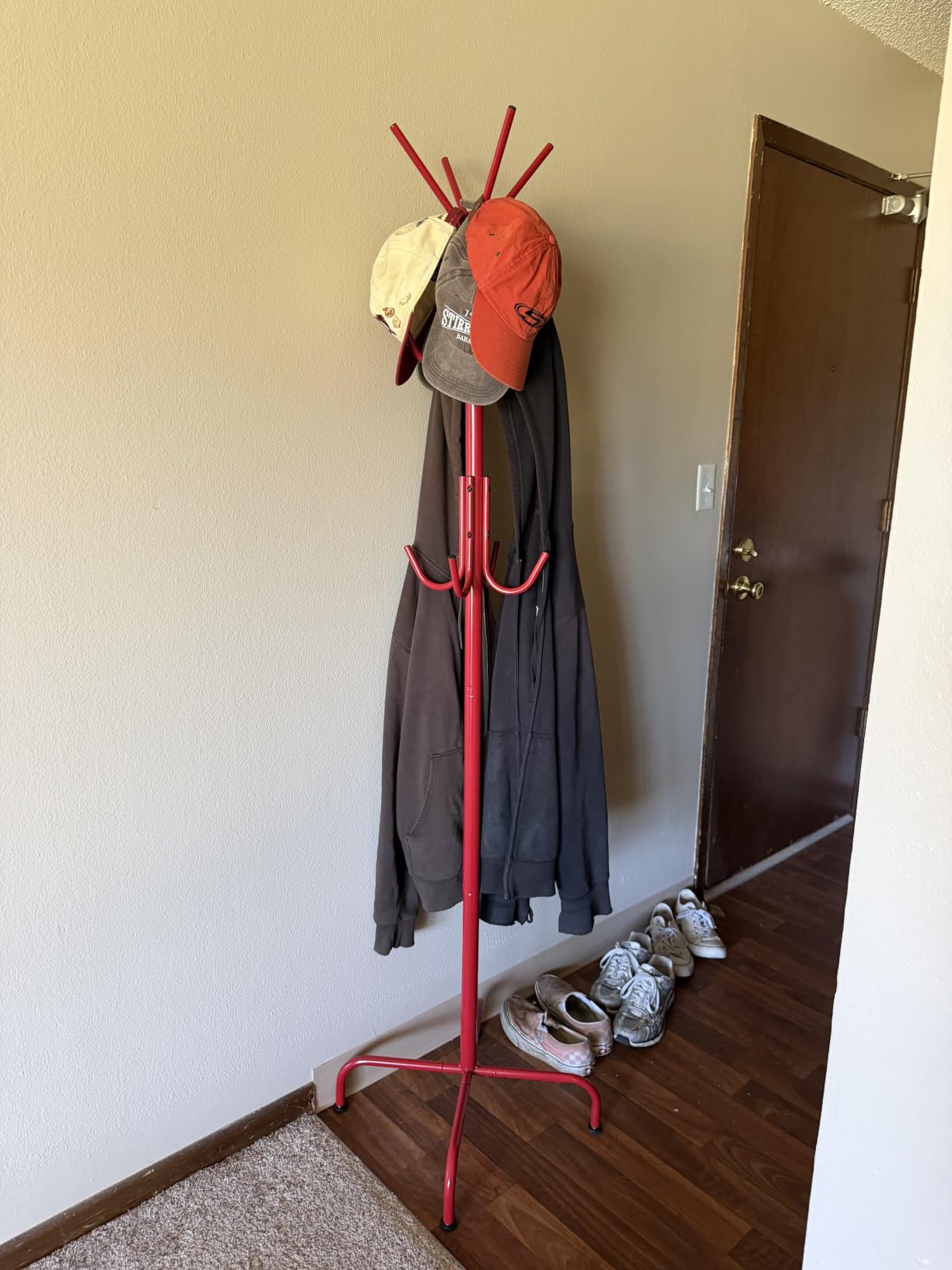 Simple Houseware Standing Coat/Hat Hanger Organizer Rack, 12 Hooks, Bronze customer photo 1