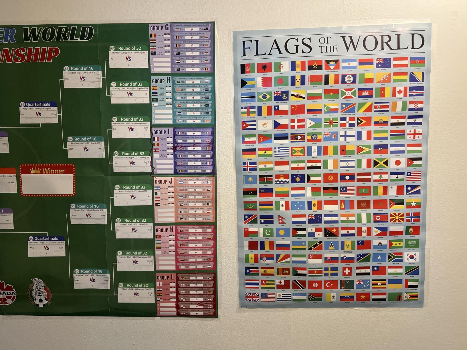 Flags of the World Poster Geography Classroom Decor 2026 Edition 12x18 customer photo 1
