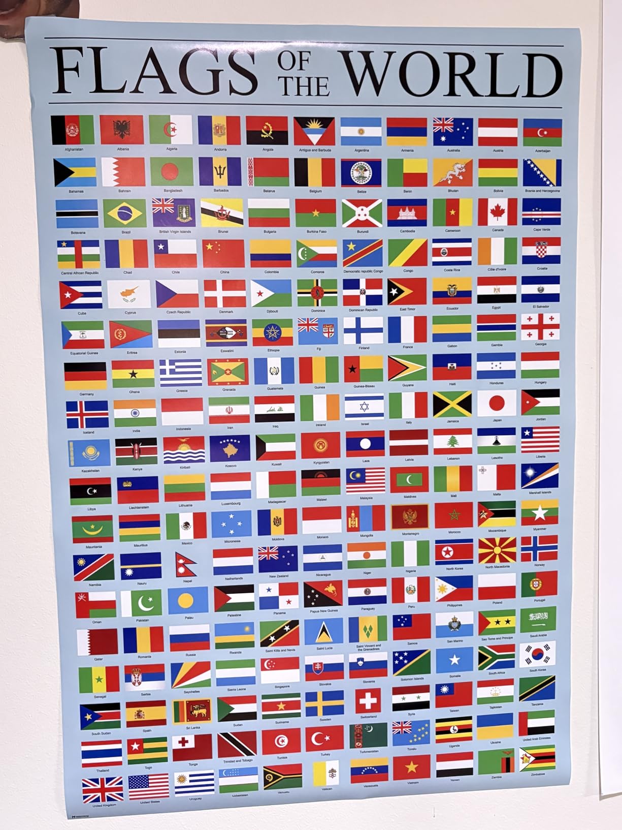 Flags of the World Poster Geography Classroom Decor 2026 Edition 12x18 customer photo 2