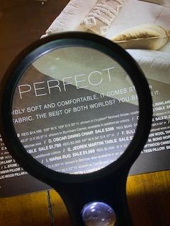 SeeZoom Magnifying Glass with Light, 3X Large Lens + 12X High Power Lens, Lighted Magnifying Glass Handheld Reading Magnifier for Seniors, Small Print, Coins & Jewelry, LED Light customer photo 2