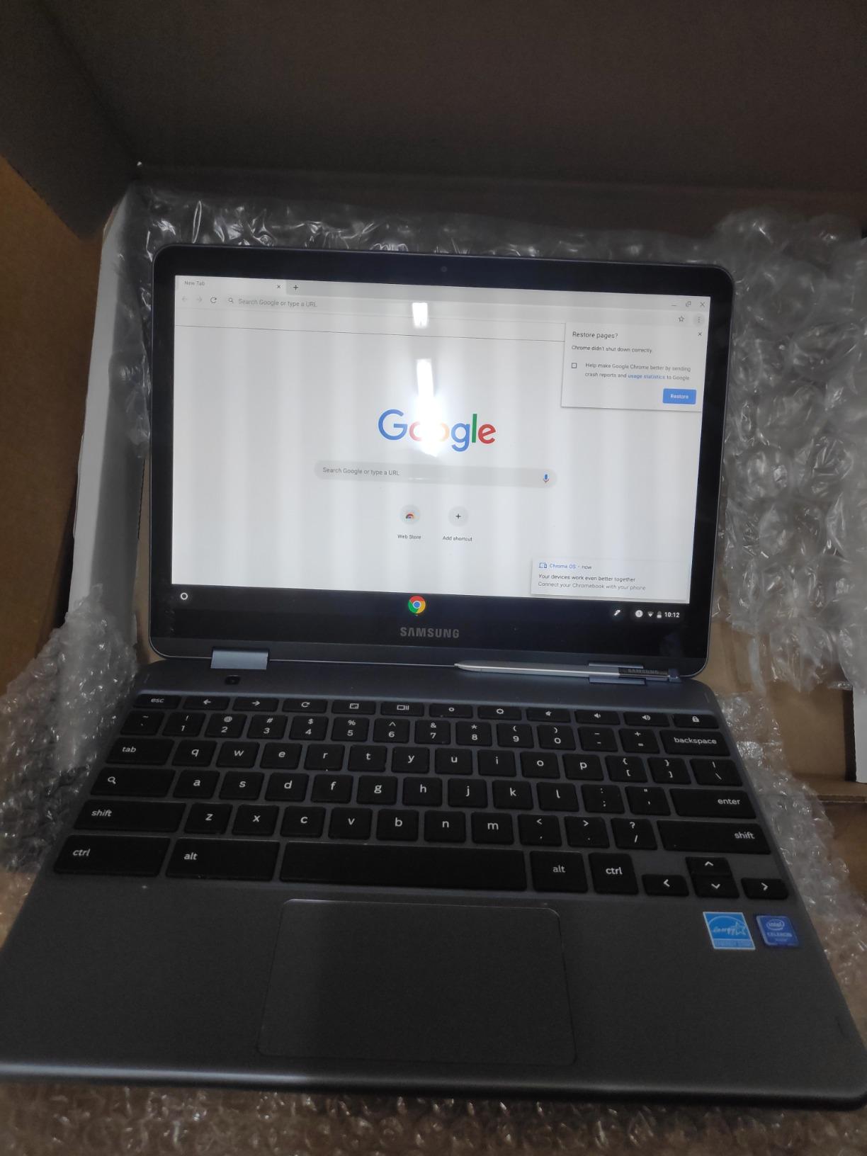 Samsung Chromebook Plus V2, 2-in-1, 4GB RAM, 32GB eMMC, 13MP Camera, Chrome OS, 12.2