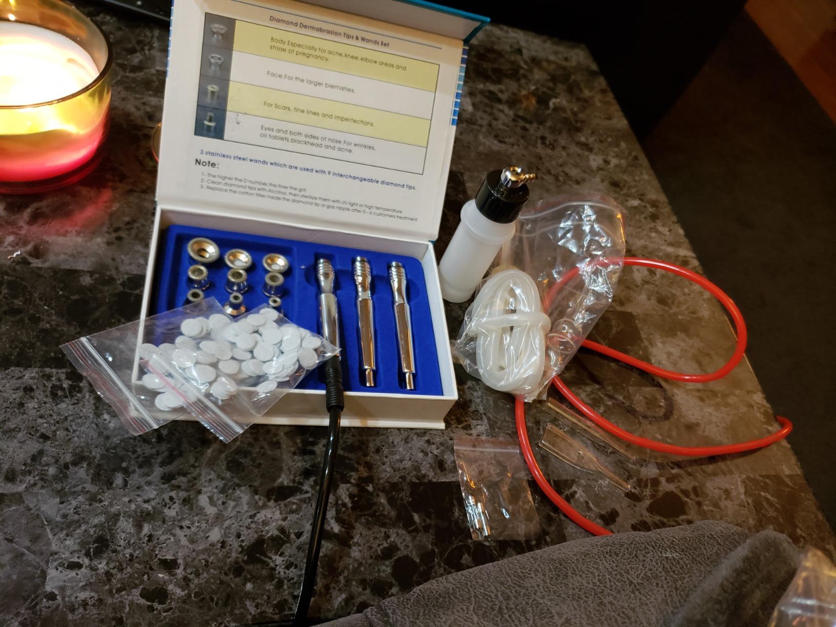 【3-IN-1】Microdermabrasion Machine, mcwdoit 0-68cmHg Strong Suction Power, Professional Dermabrasion Facial Skin Care customer photo 1