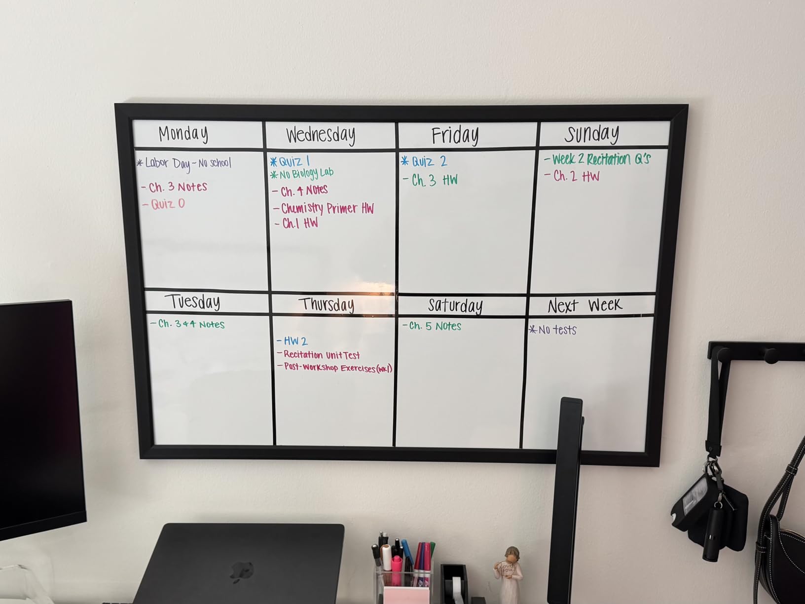 Amazon Basics Magnetic Dry Erase Whiteboard, 36 x 48-inch, Aluminum Frame, Silver/White, Easy to Install customer photo 1