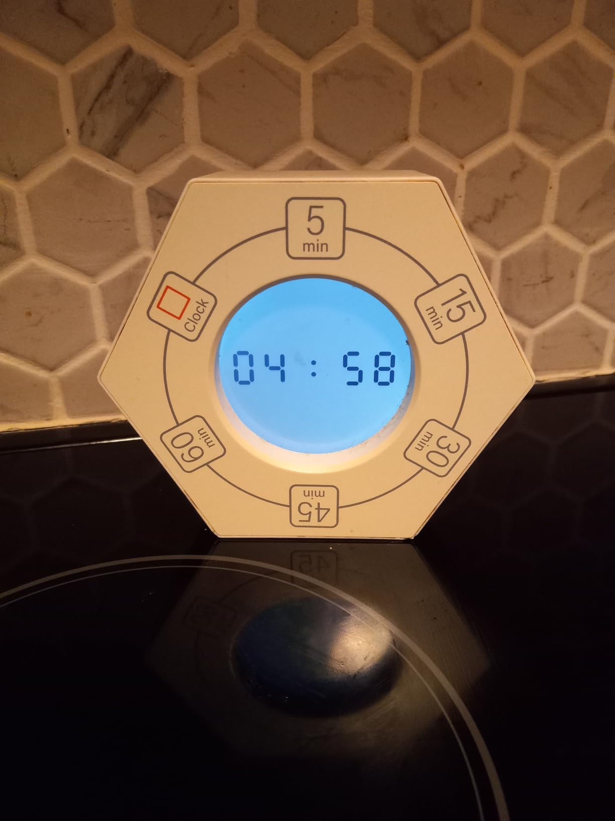 Hexagon Rotating Productivity Clock, Pomodoro Timer with 5,15, 30, 45, 60 Minute Presets, Timer for People with ADHD (Orange) customer photo 1
