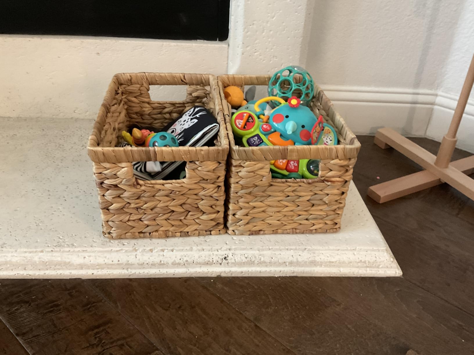 StorageWorks Wicker Baskets, Wicker Storage Baskets for Shelves, 2-Pack customer photo 2