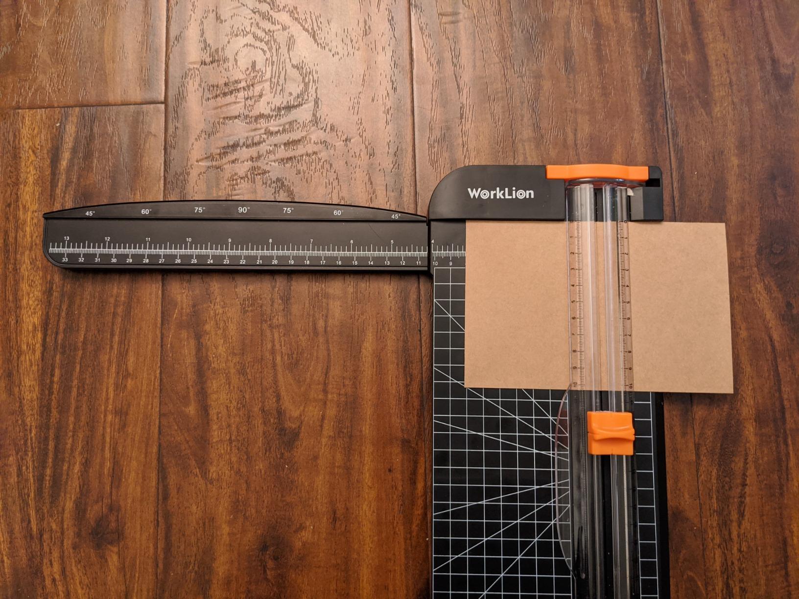 WORKLION Paper Cutter - A4 Paper Craft Cutter with Security Blade for Cut Gift Card, Coupon, Label, Cardstock, Photo, 12 inch Black Office Paper Trimmer customer photo 1