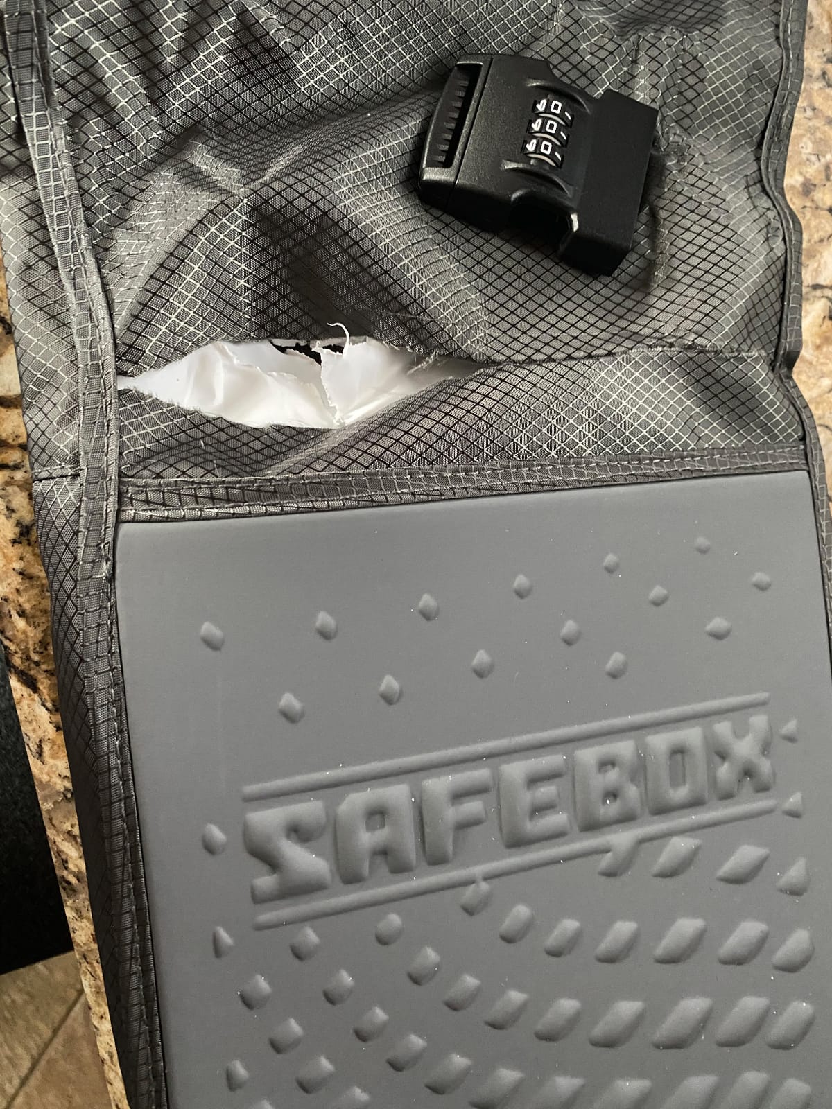 Lewis N. Clark Safebox Portable Safe with Anti Theft Combination Lock and Slash Resistant Material to Protect Wallet, iPhone and Valuables at the Beach, Pool, Camping + Hotel, Small customer photo 2