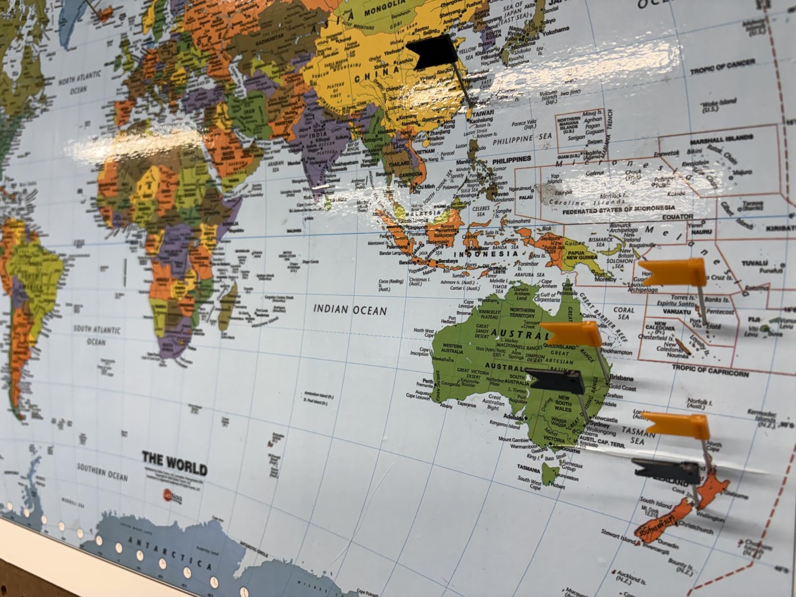 Colored Flag Map Push Pins - Coideal 400 Pack Multicolored Decorative Travel Map Tacks Plastic Head with Steel Point for Cork Bulletin Board, Picture Hanging at Home Office School (8 Assorted Colors) customer photo 2