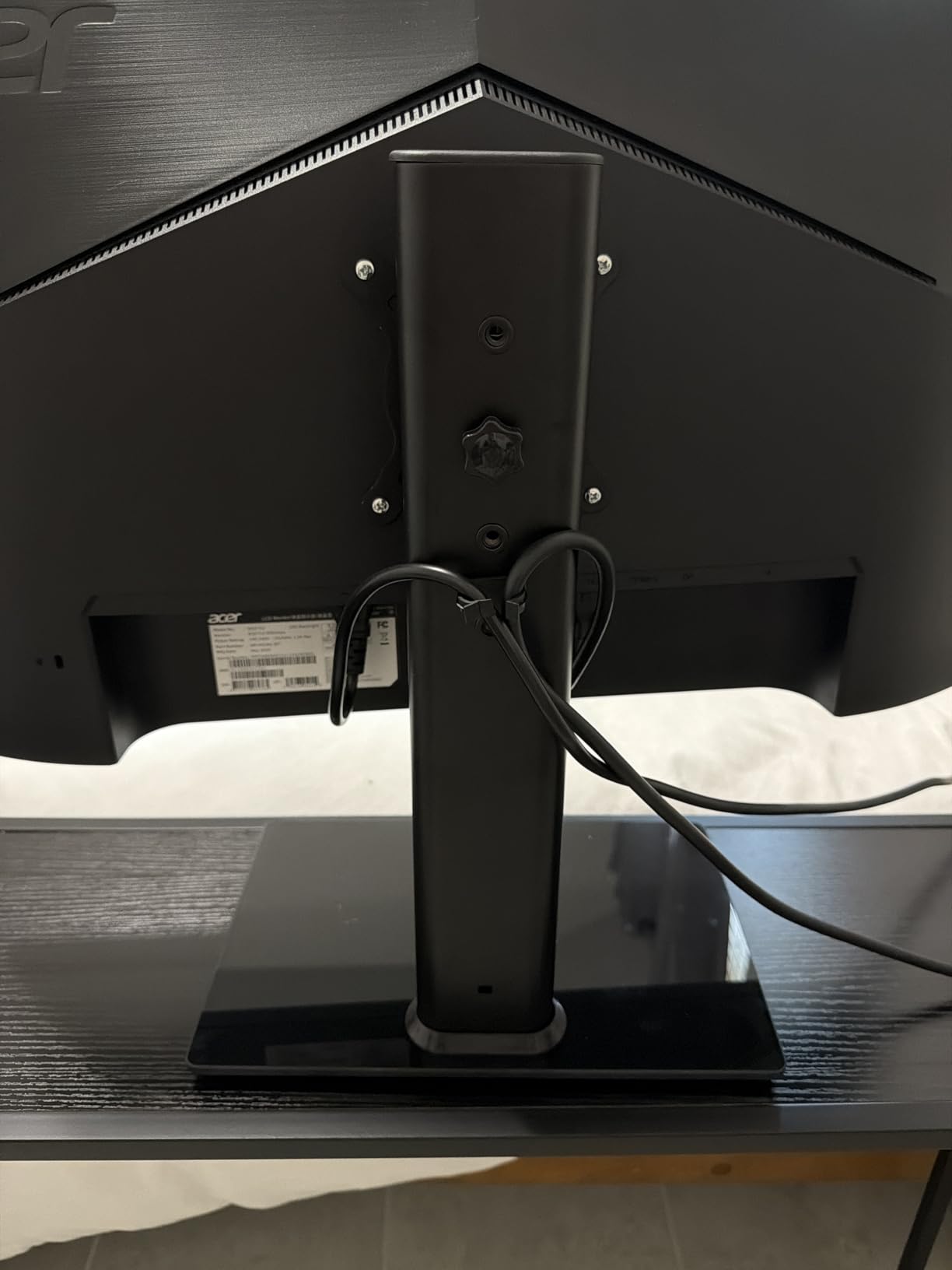 Single LCD Computer Monitor Free-Standing Desk Stand Mount Riser for 13 inch to 32 inch screen with Swivel, Height Adjustable, Rotation, Vesa Base Stand Holds One (1) Screen up to 77Lbs(HT05B-001)) customer photo 2