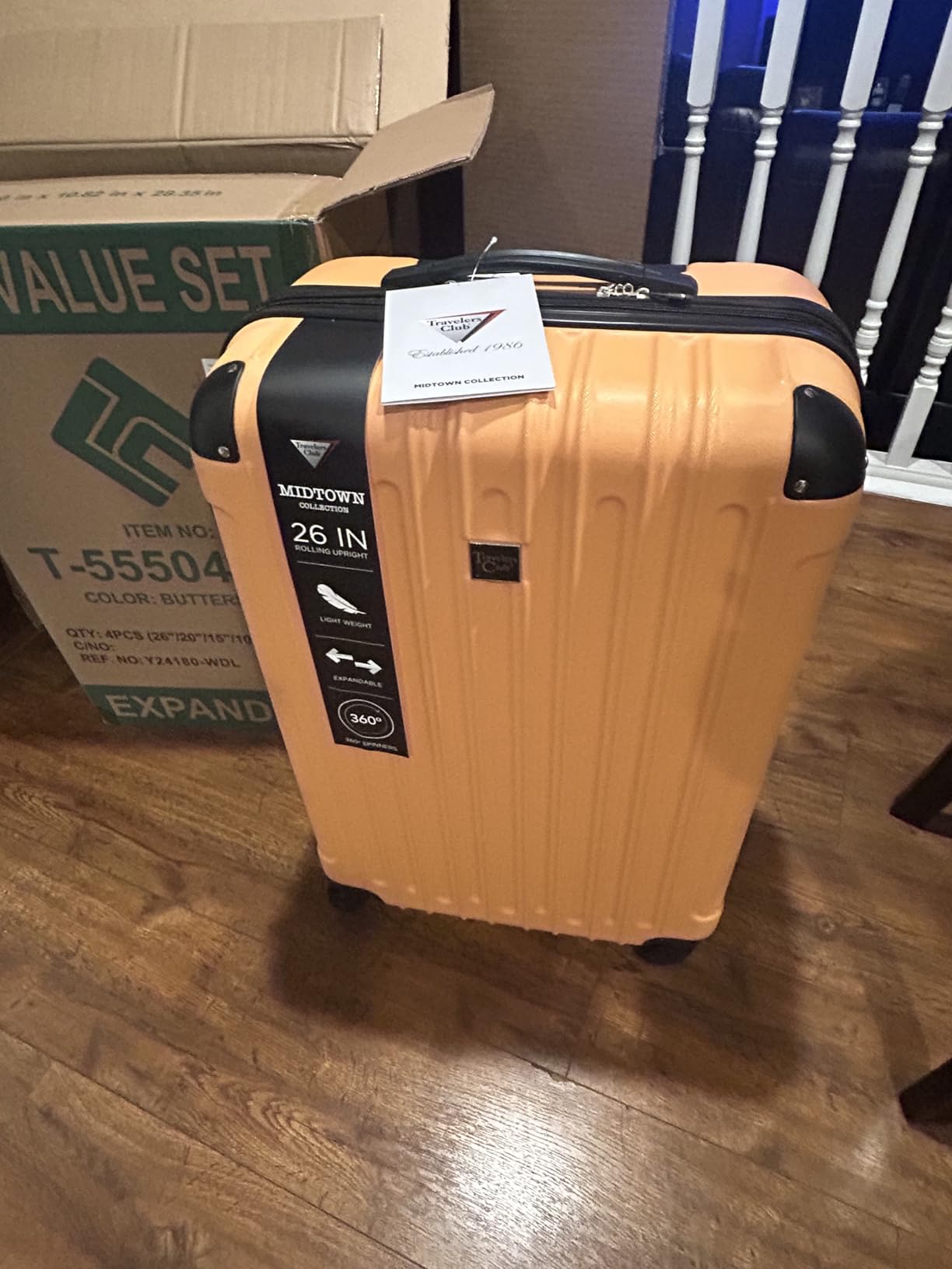 Travelers Club Midtown Hardside 4-Piece Luggage Travel Set, Rose Gold customer photo 2