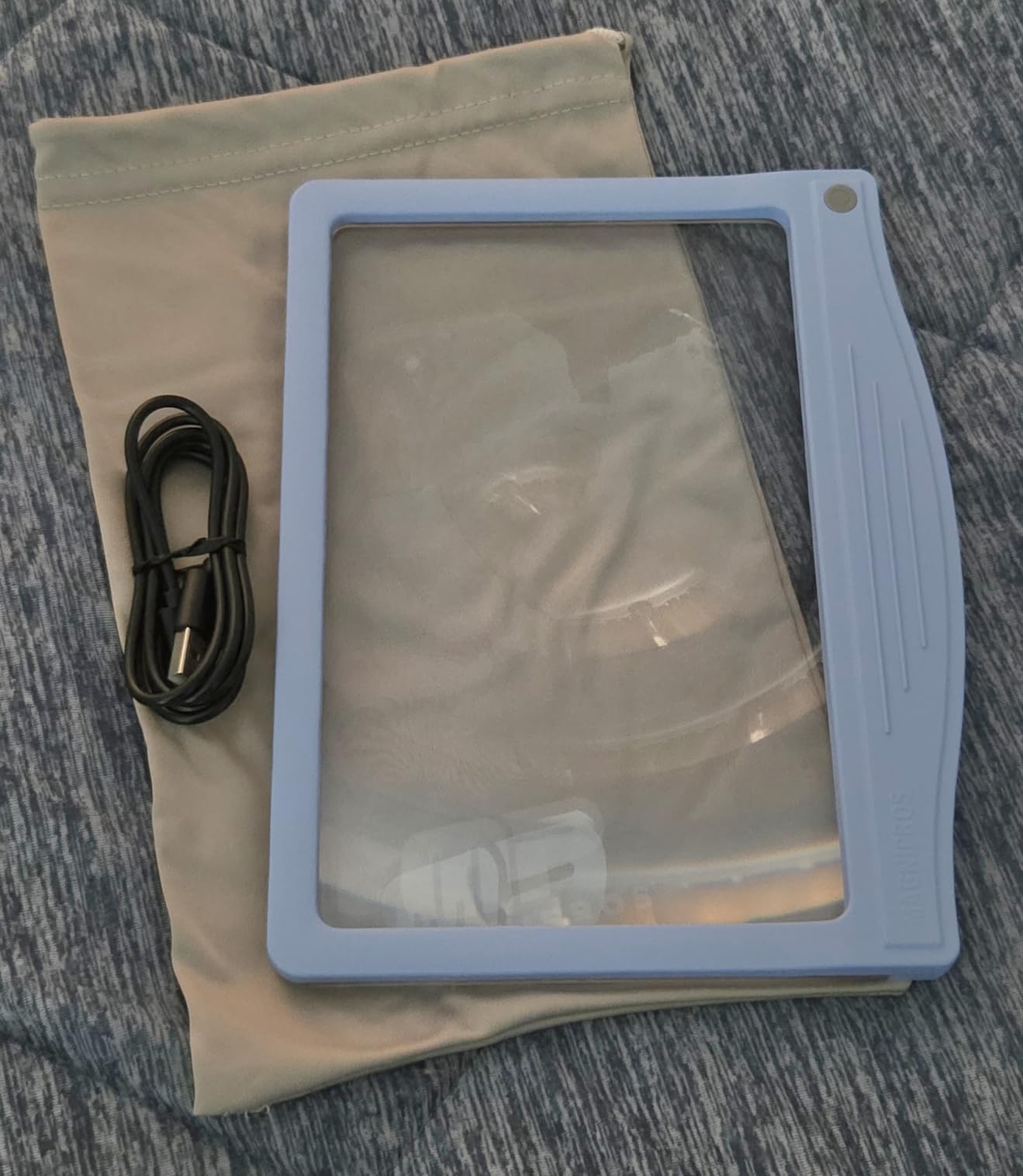 MagniPros 5X Rechargeable LED Page Magnifier with 3 Color Light Modes customer photo 2