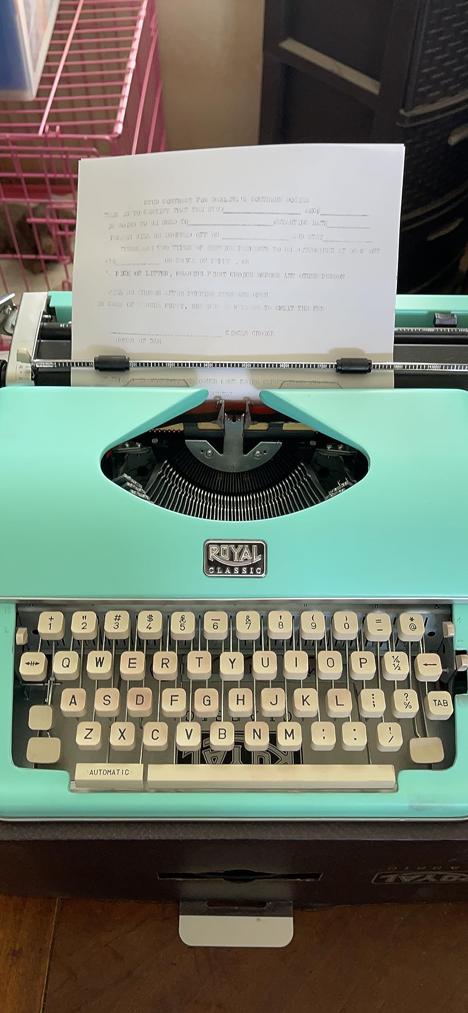 Royal 79101t Classic Manual Typewriter (mint Green) customer photo 2