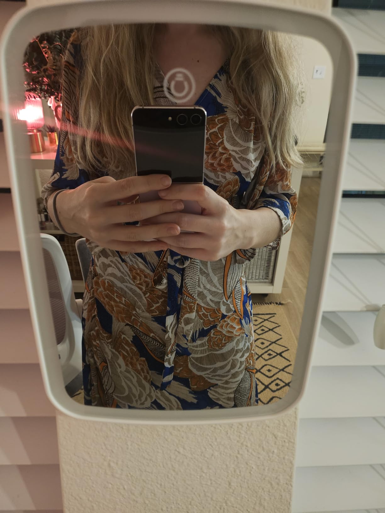 NEZZOE Portable Lighted Makeup Mirror, 1500mAh Battery, 9