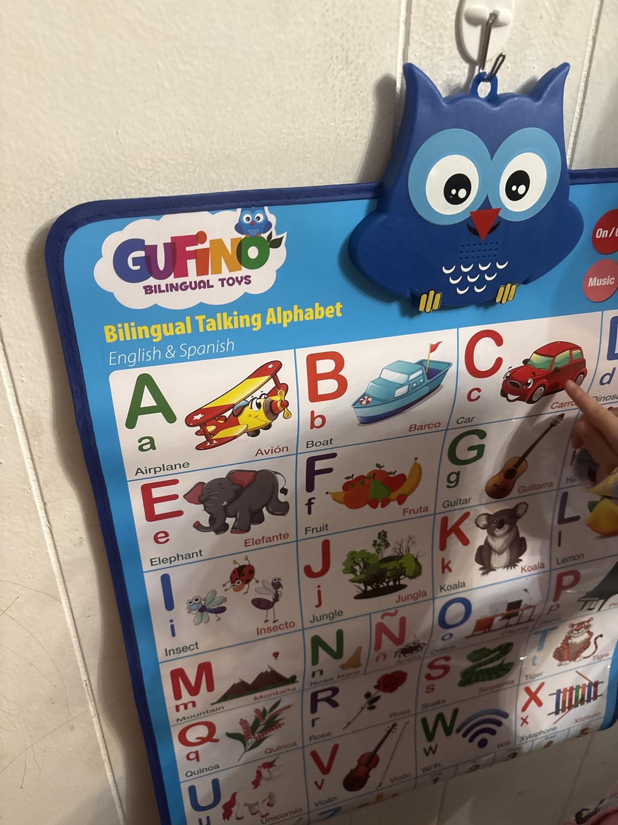 English & Spanish Alphabet Poster - Interactive Bilingual Toys for Toddlers customer photo 2