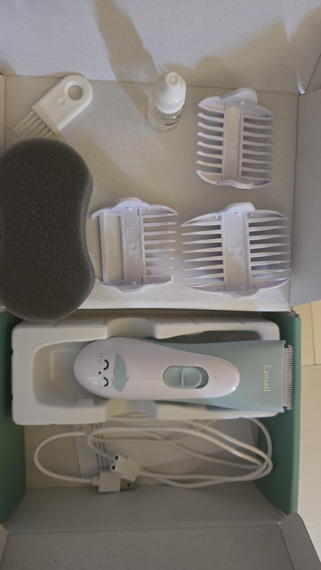Baby Hair Clippers, Ceramic Blade Electric Kids Hair Trimmer, Cordless Rechargeable Waterproof Haircut Kit for Kids & Adult customer photo 2