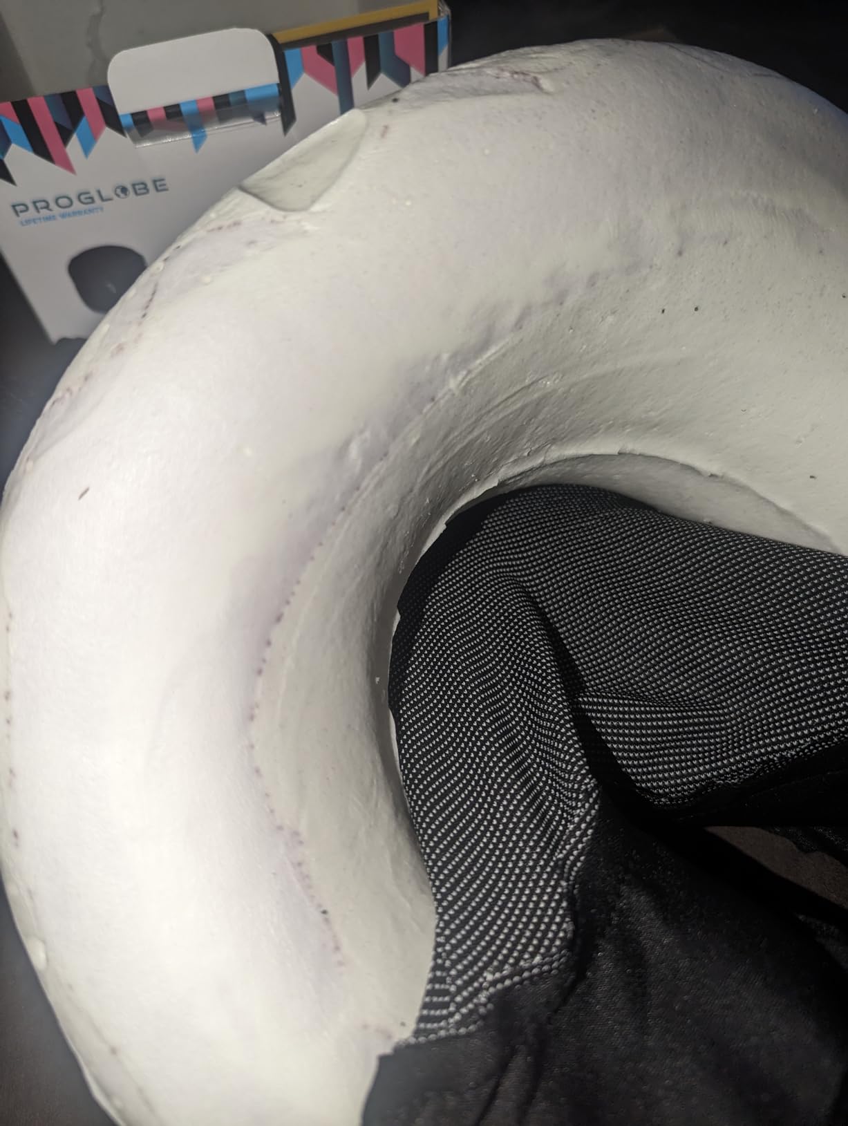 Proglobe Travel Neck Pillow for Airplanes, Long Haul Flight Kit, Grey customer photo 2