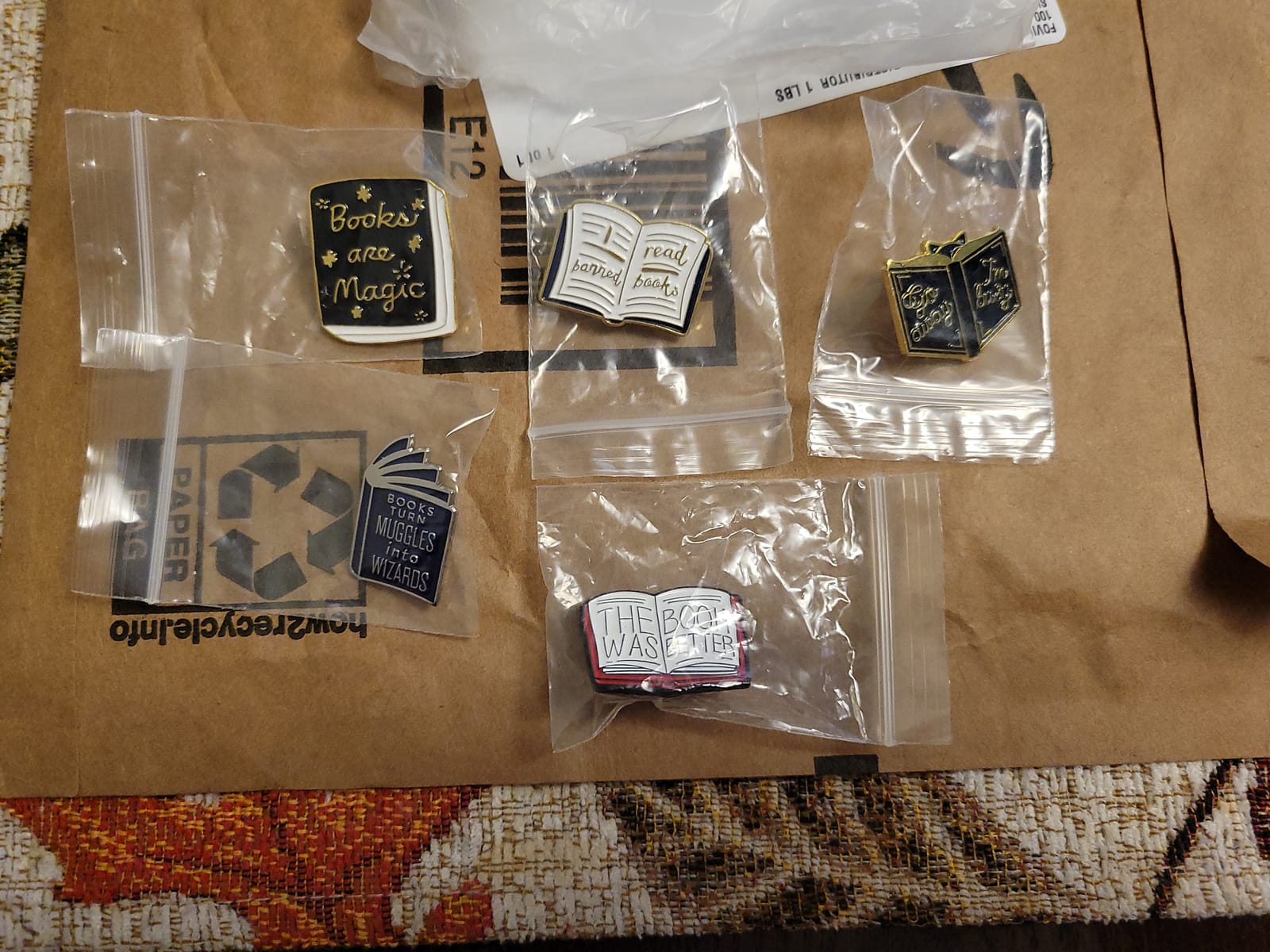 Book Lover Gifts Enamel Pins Set, Reading Book Pins with Storage Bag, Cute Bookish Pins for Backpacks Jackets Hats, Gifts for Readers Teachers Students Librarians customer photo 1