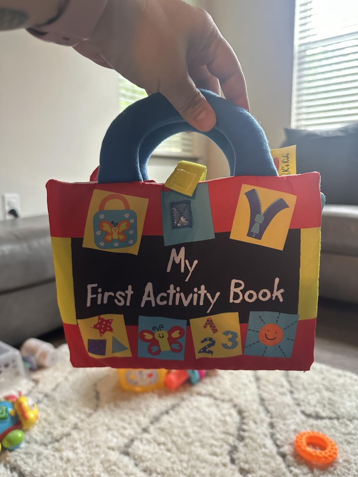 Melissa & Doug K’s Kids My First Activity Book 8-Page Soft Book for Babies and Toddlers Early Learning Developmental Plush Soft Activity for Babies and Toddlers customer photo 2