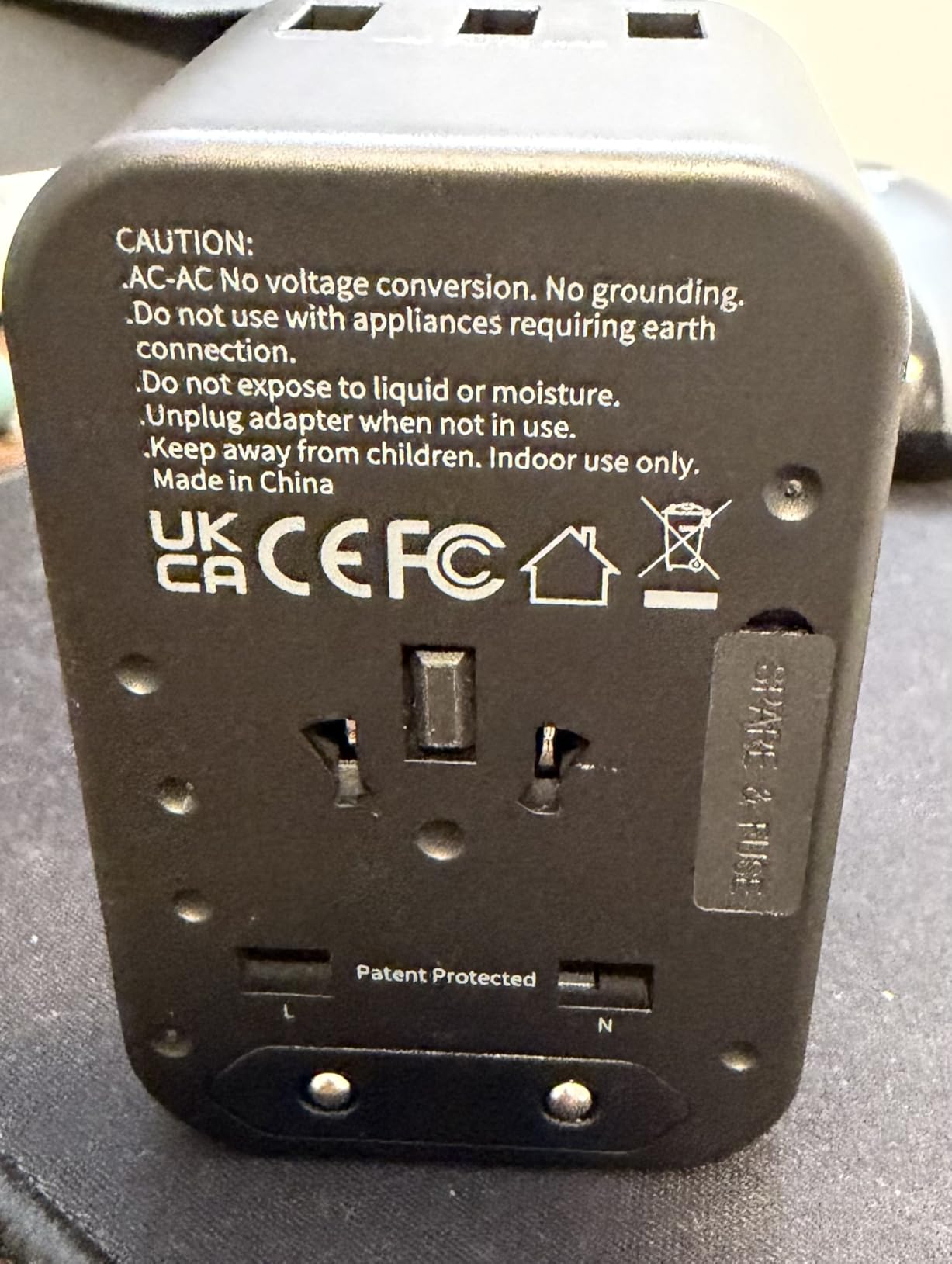 Ceptics 45W Universal Travel Adapter w/ 3 USB-A, 2 USB-C & Universal Input customer photo 1
