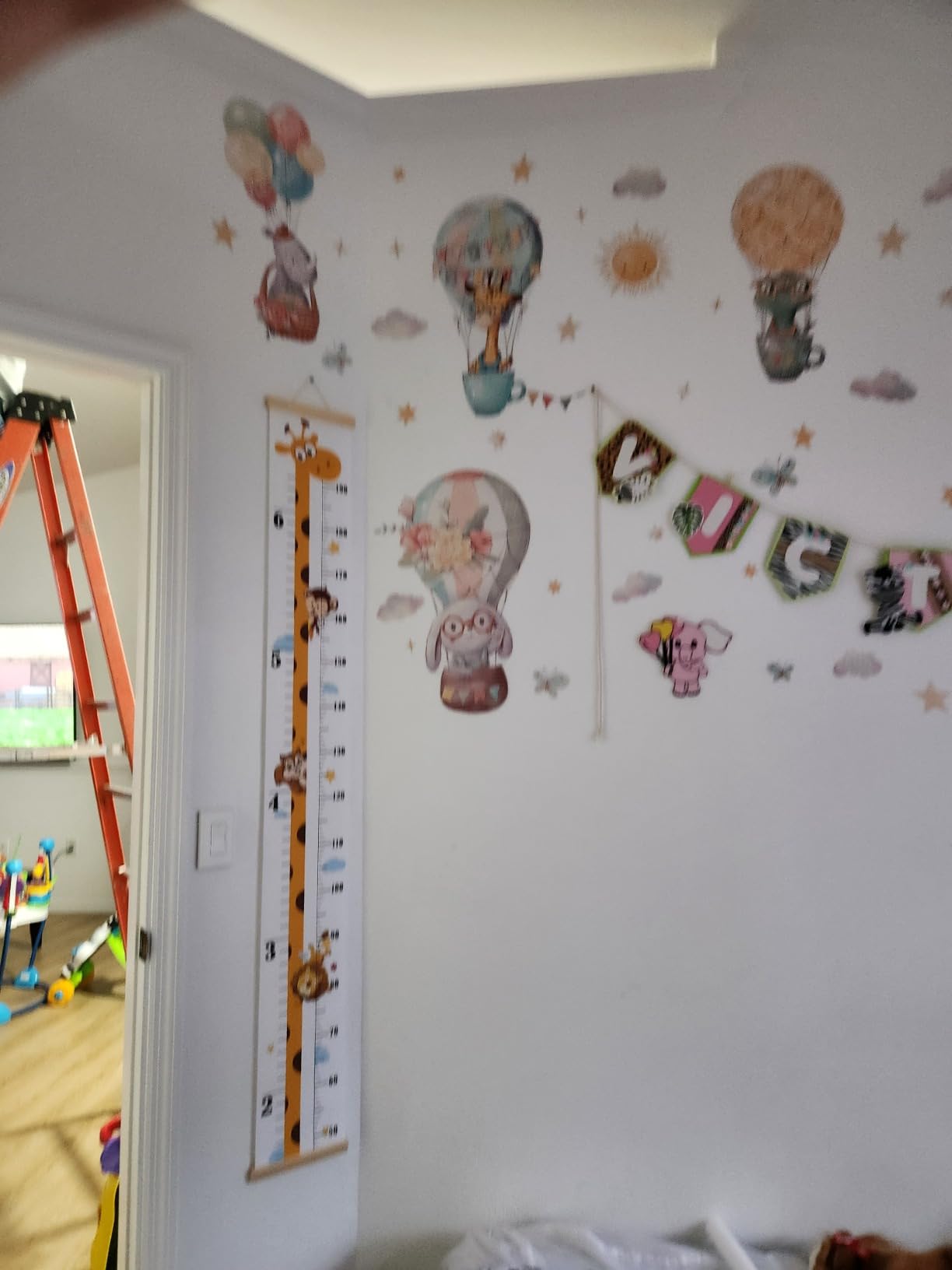 Growth Chart,Kids Canvas Height Ruler,Removable Wall Decor customer photo 1