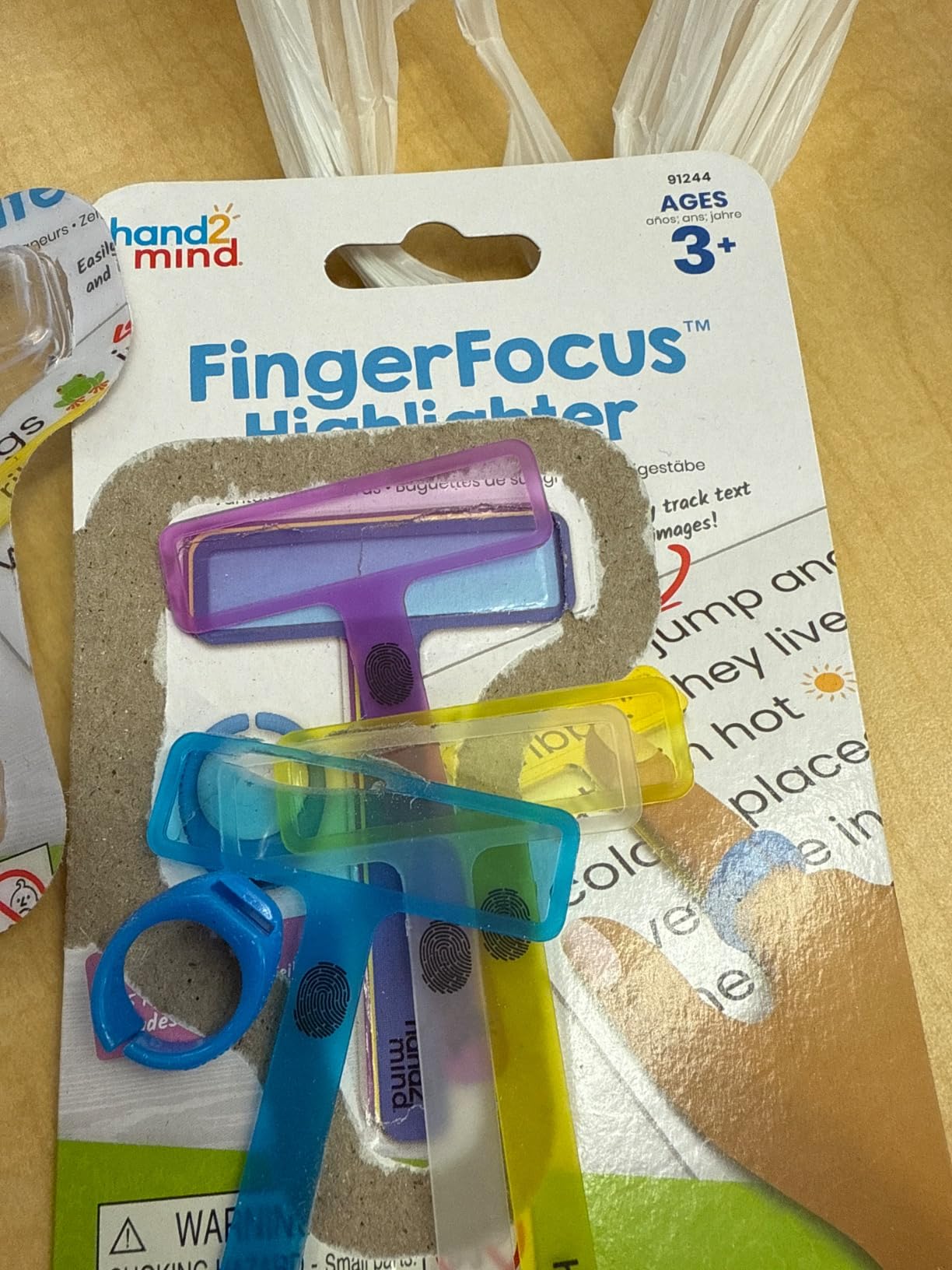 hand2mind FingerFocus Highlighter, Guided Reading Strips, Reading Pointers for Kids, Dyslexia Tools for Kids, ADHD Tools, Special Education School Supplies, Teacher Classroom Must Haves (1 Pack) customer photo 2