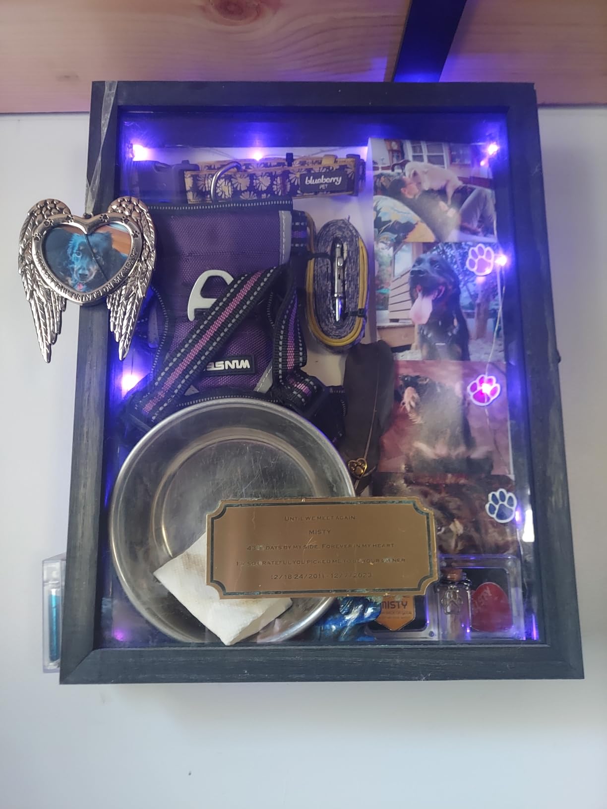 TJ.MOREE Shadow Box 8x10 Memory Display Case Wood Picture Frame Carbonized customer photo 2
