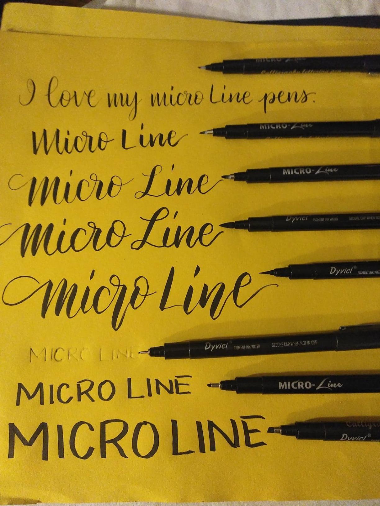 Dyvicl Hand Lettering Pens, Calligraphy Brush Pens Art Markers for Beginners Writing, Sketching, Drawing, Illustration, Scrapbooking, Journaling, Black Ink Pen Set, 8 Sizes customer photo 2