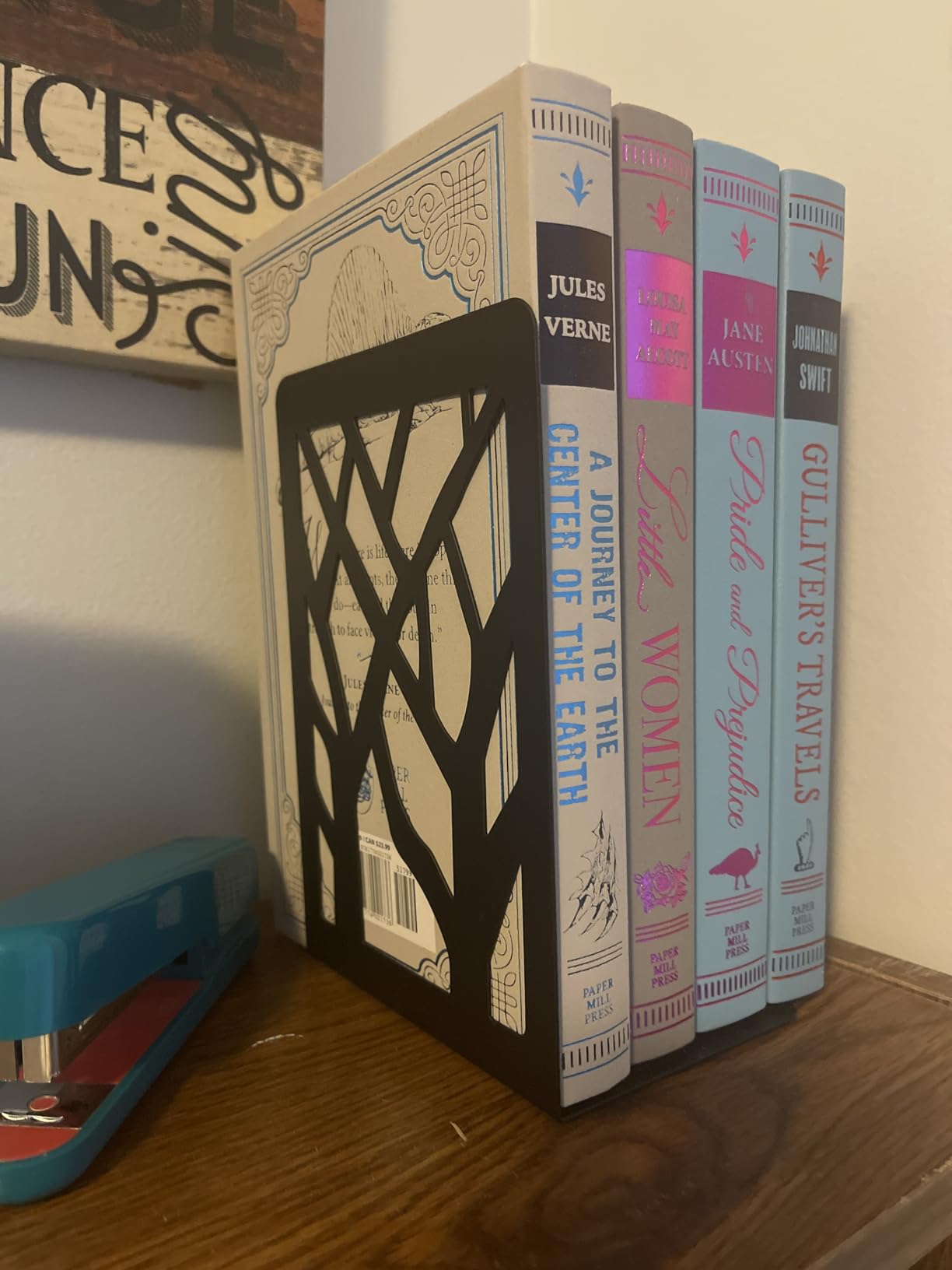 MaxGear Book Ends Tree Design Bookends for Shelves 7 x 4.7 x 3.5” 2 Pair customer photo 2