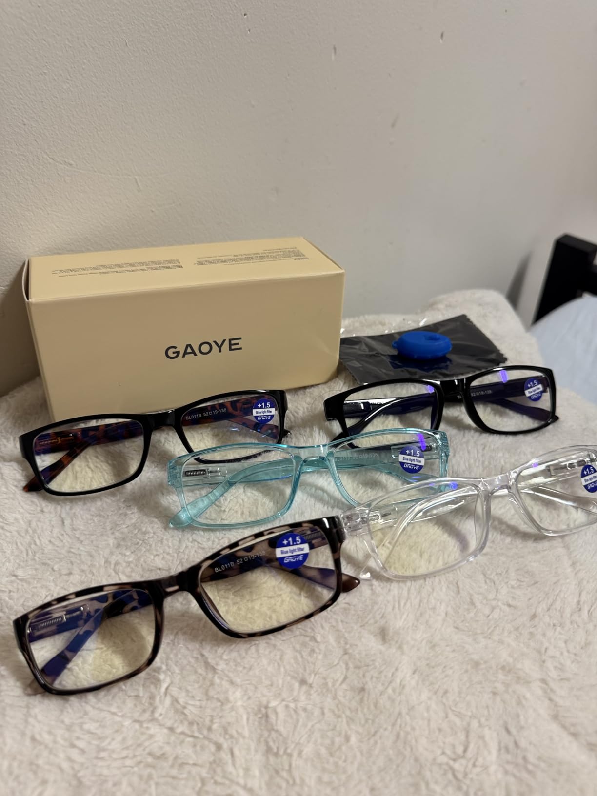 Gaoye 1.5 Professional Reading Glasses for All Day - Computer Readers with Blue Light Protection - Value Pack customer photo 1