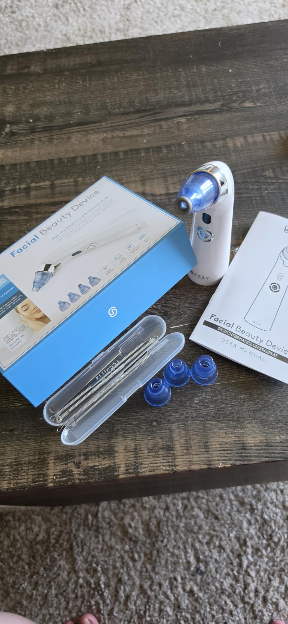 Essy Blackhead Remover Facial Cleanser Machine for Pimple Suction (Blue) customer photo 2