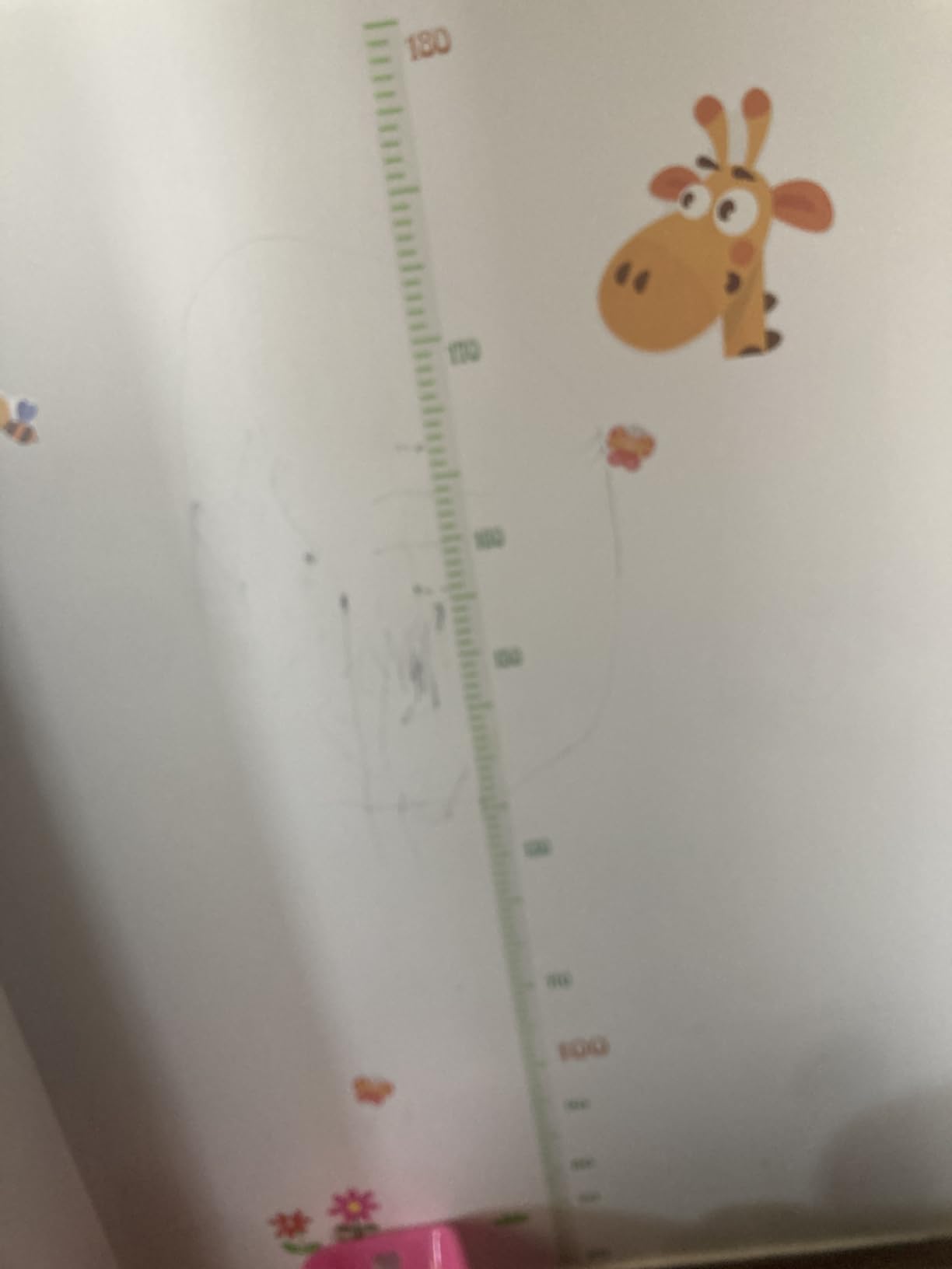 DEKOSH Giraffe & Monkeys Kids Height Wall Chart | Peel & Stick Nursery Wall Decals for Baby Bedroom, Toddler Playroom customer photo 1