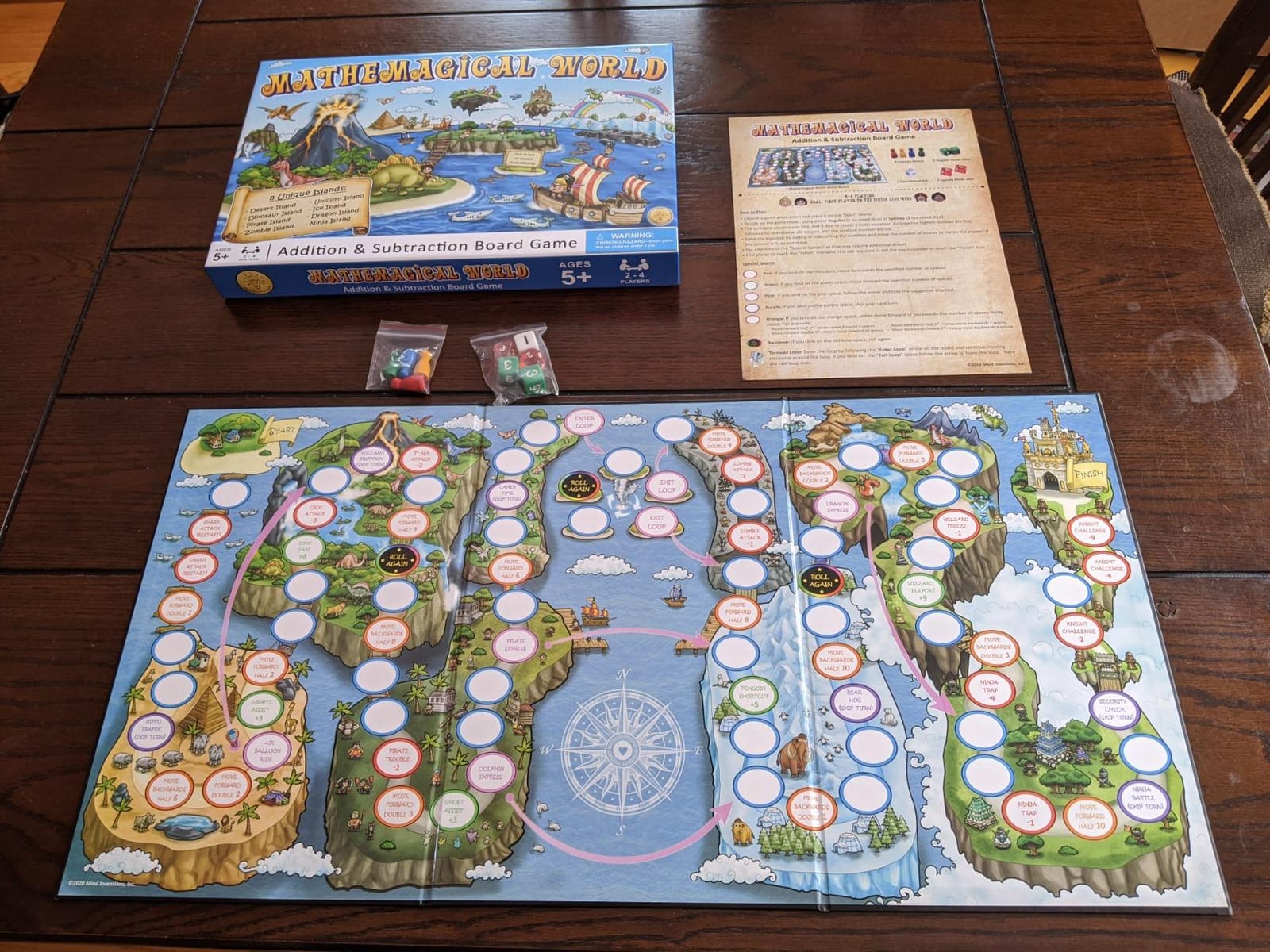Mathemagical World - Addition & Subtraction Math Board Game for Kids, 2-4 players, Ages 5+ and Perfect for Homeschool, Kindergarten, Pre-k, and Gifted & Talented Prep customer photo 1