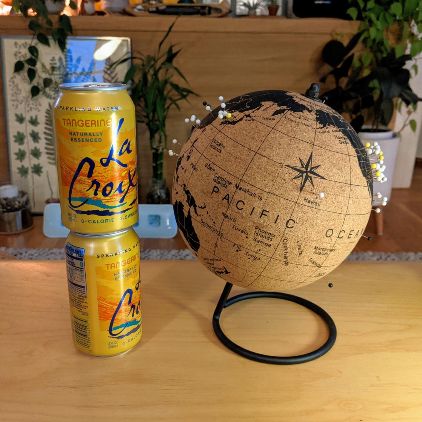 Cork Globe with Push Pins - 9.4” Globe with Map of the World and Rotating Stand for Adults, 275 Pins - 100 Colored, 50 Metallic, 100 Country, 25 Flag - World Map for Home, Office, Travel customer photo 1